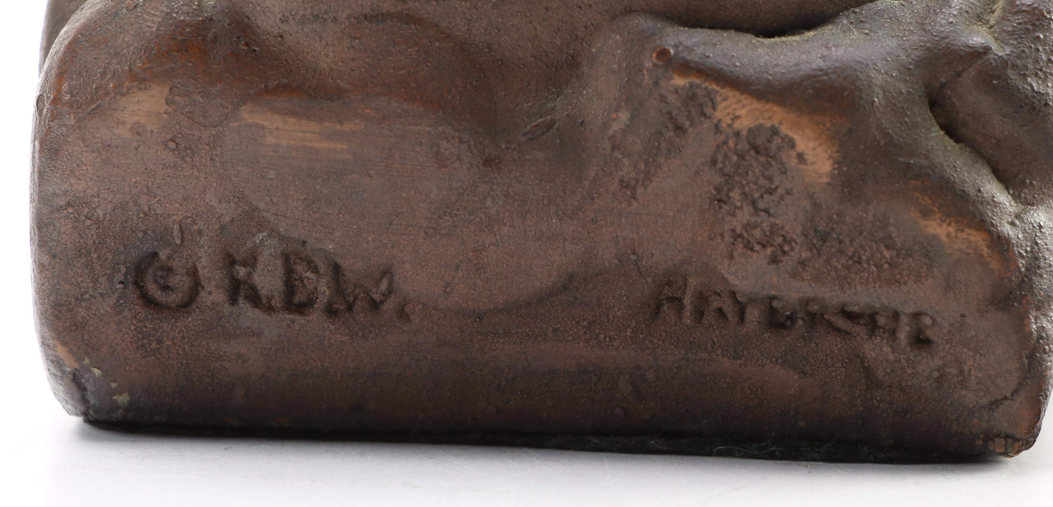 Kathodian Bronze Works Bronze-Clad Gladiator Bookends, Early 20th Century