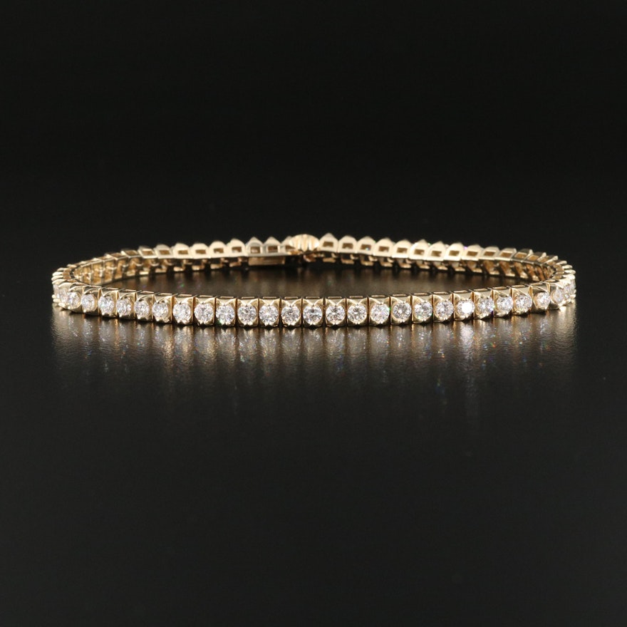 14K 5.71 CTW Diamond Line Bracelet with IGI Report