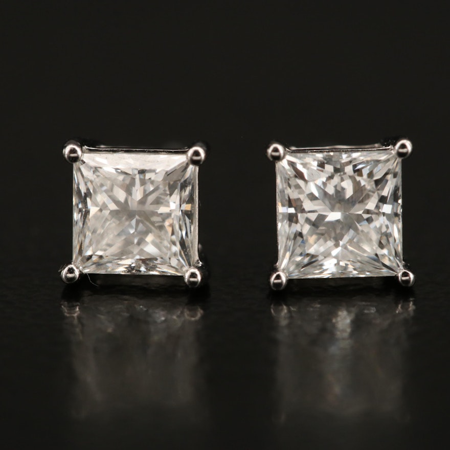 18K Gold 0.78 CTW Diamond Stud Earrings