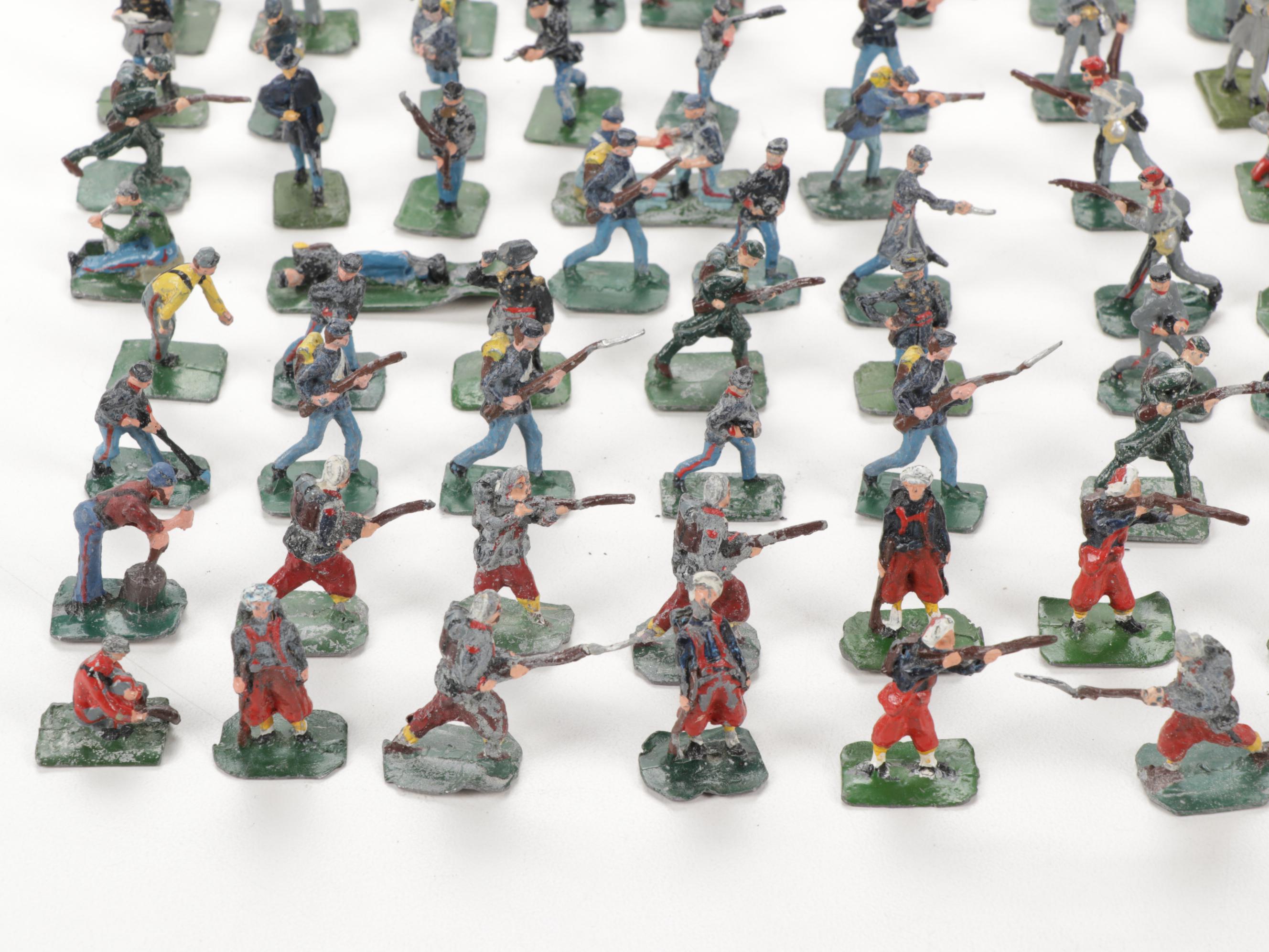 Hand-Painted Lead Civil War Toy Soldiers and Marx Toys Figures