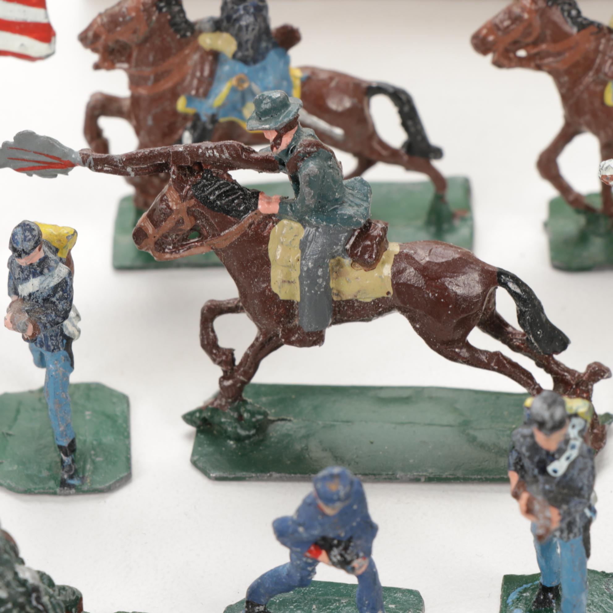 Hand-Painted Lead Civil War Toy Soldiers and Marx Toys Figures