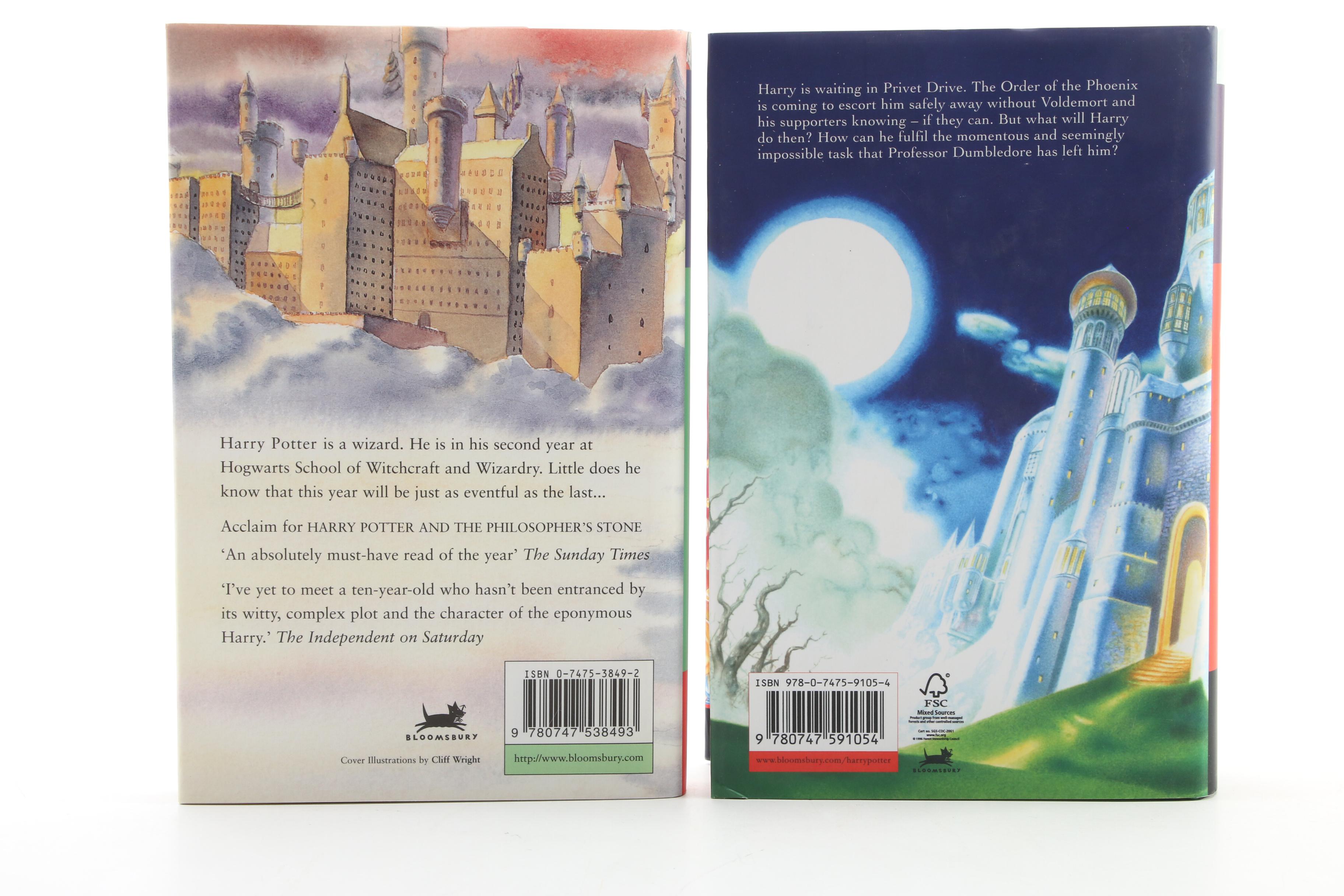 Complete UK "Harry Potter" Series by J. K. Rowling Including First UK Editions