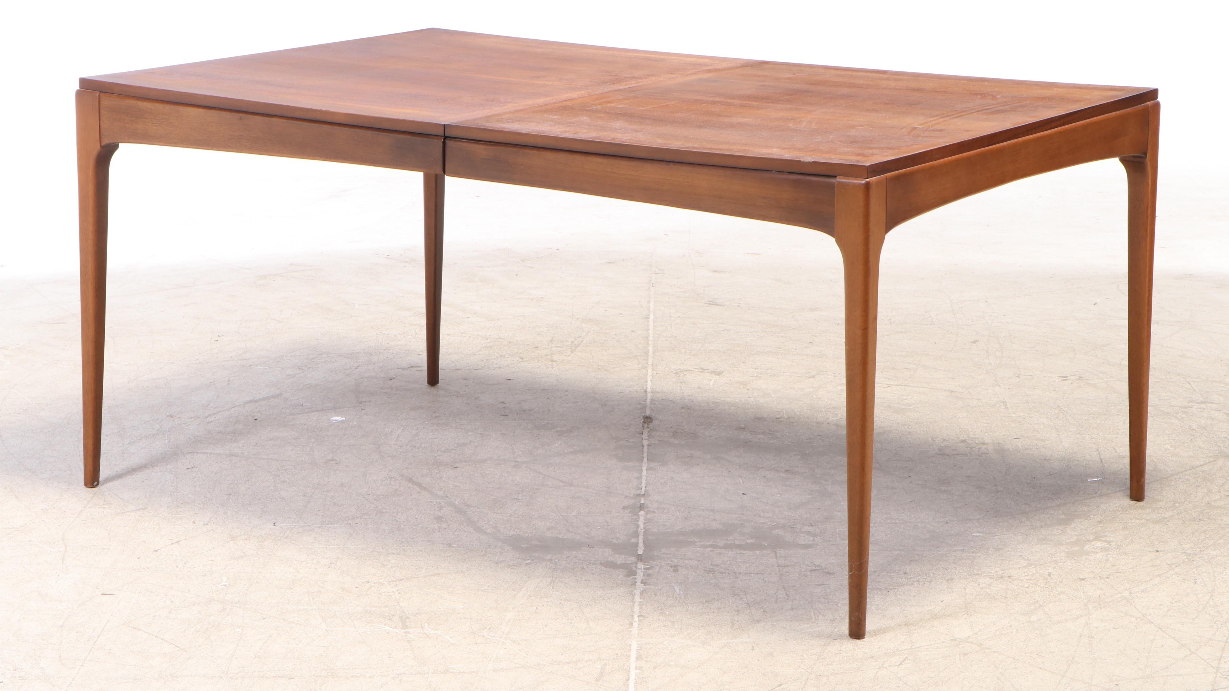 Lane "Rhythm" Mid Century Modern Walnut Seven-Piece Dining Set