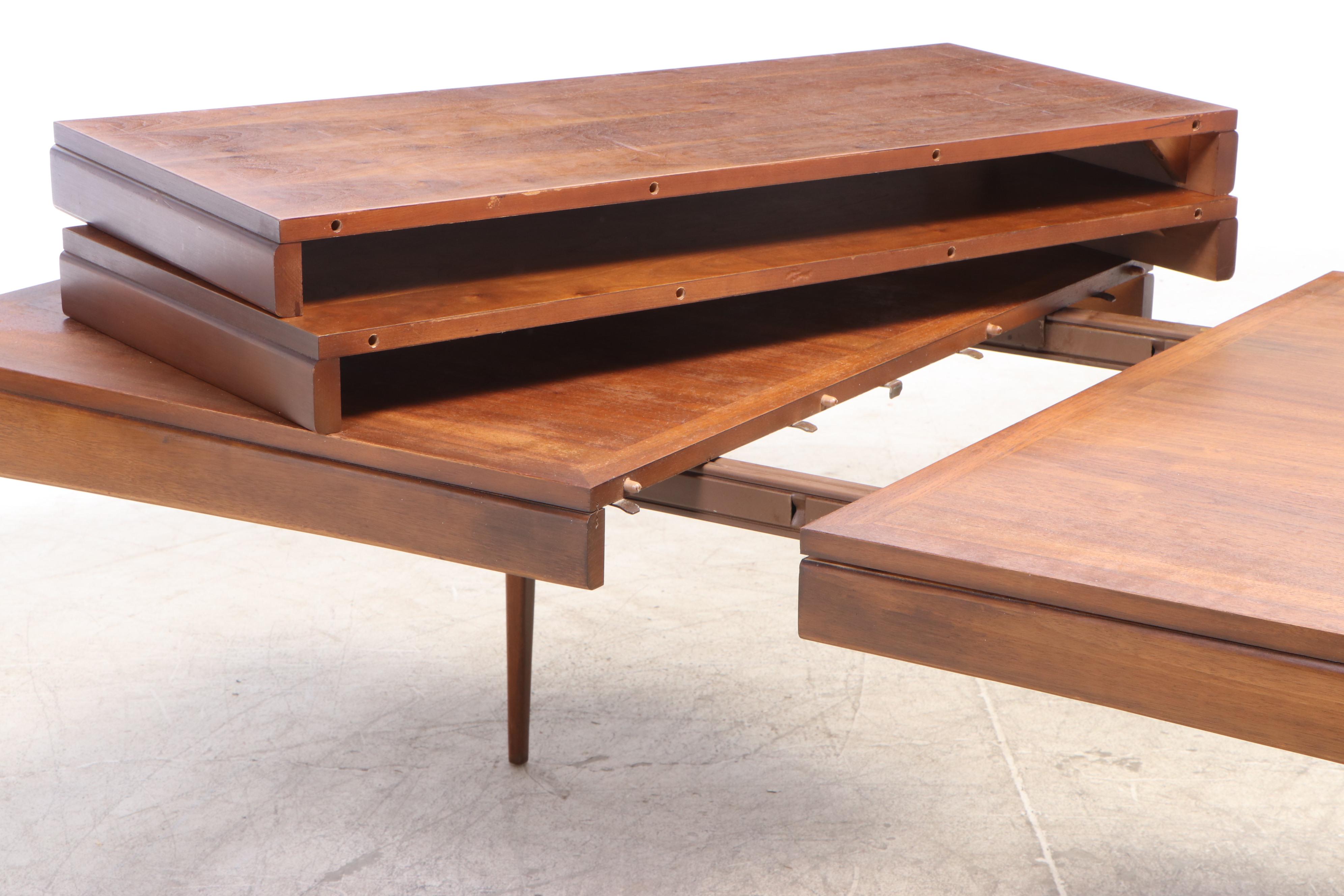 Lane "Rhythm" Mid Century Modern Walnut Seven-Piece Dining Set