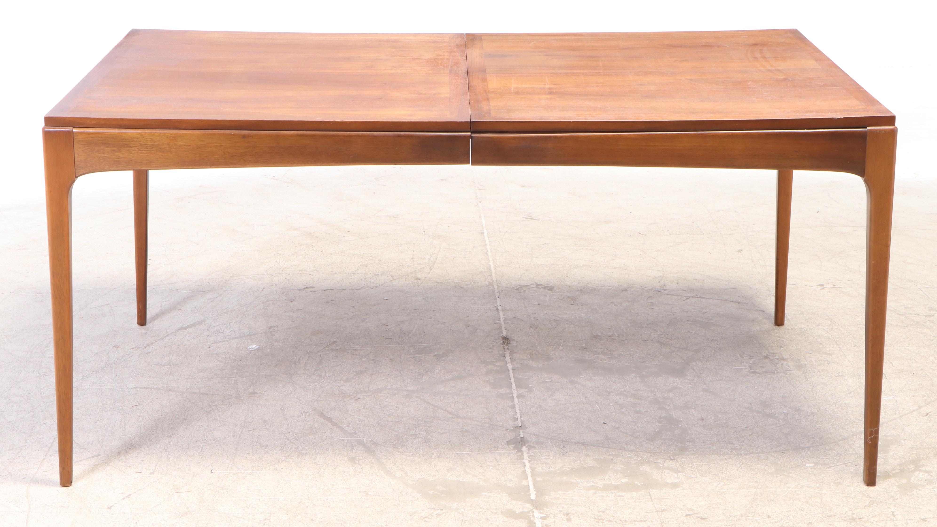 Lane "Rhythm" Mid Century Modern Walnut Seven-Piece Dining Set