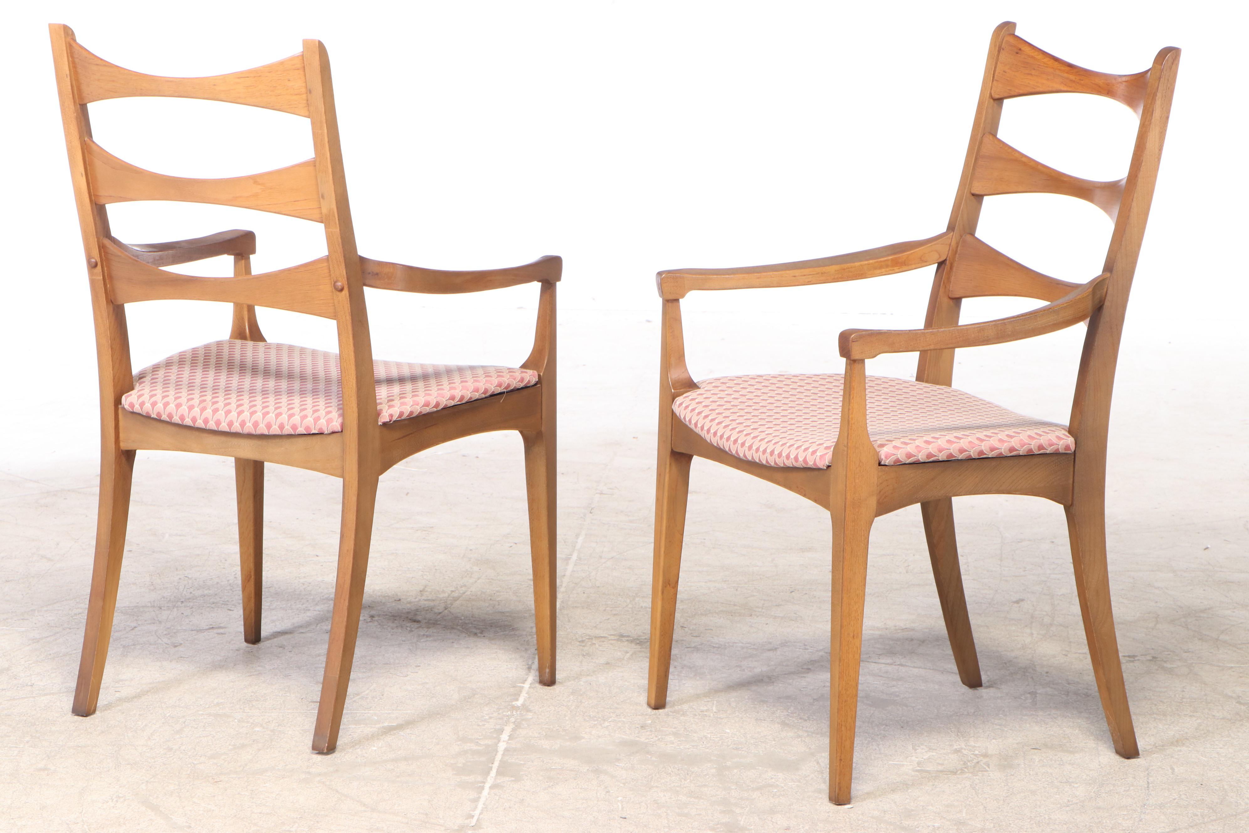 Lane "Rhythm" Mid Century Modern Walnut Seven-Piece Dining Set