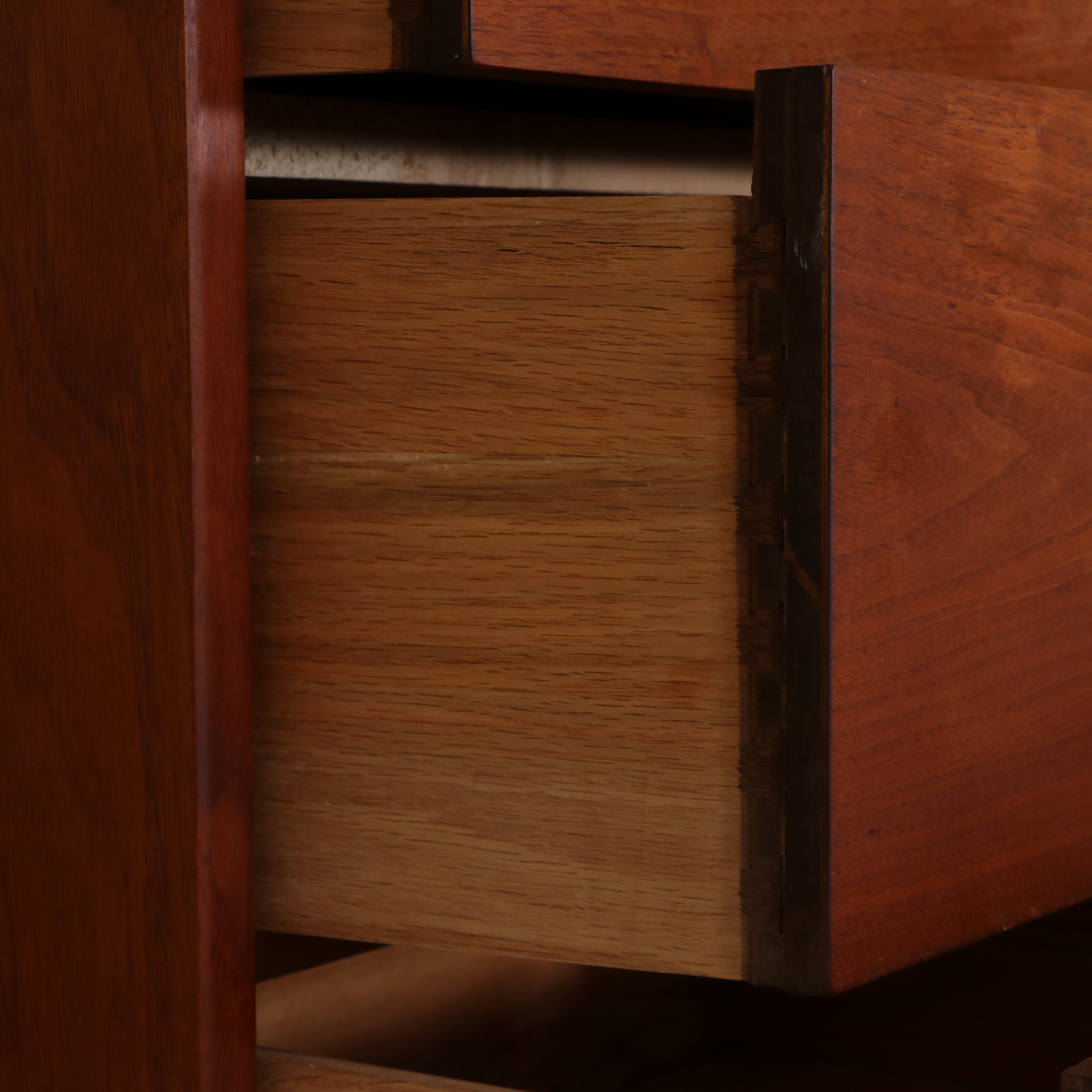 Founders Mid Century Modern Walnut and Cane Buffet