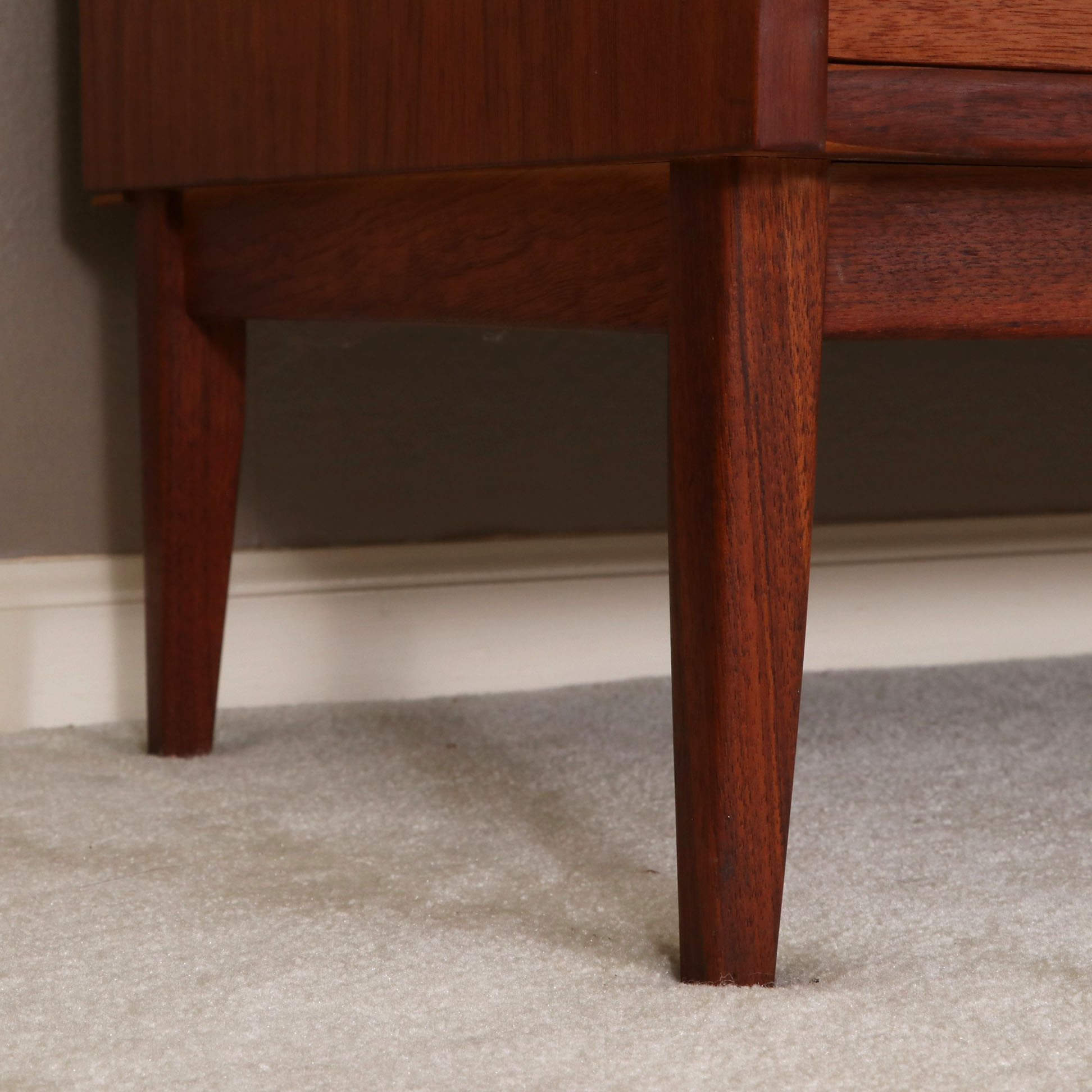 Founders Mid Century Modern Walnut and Cane Buffet