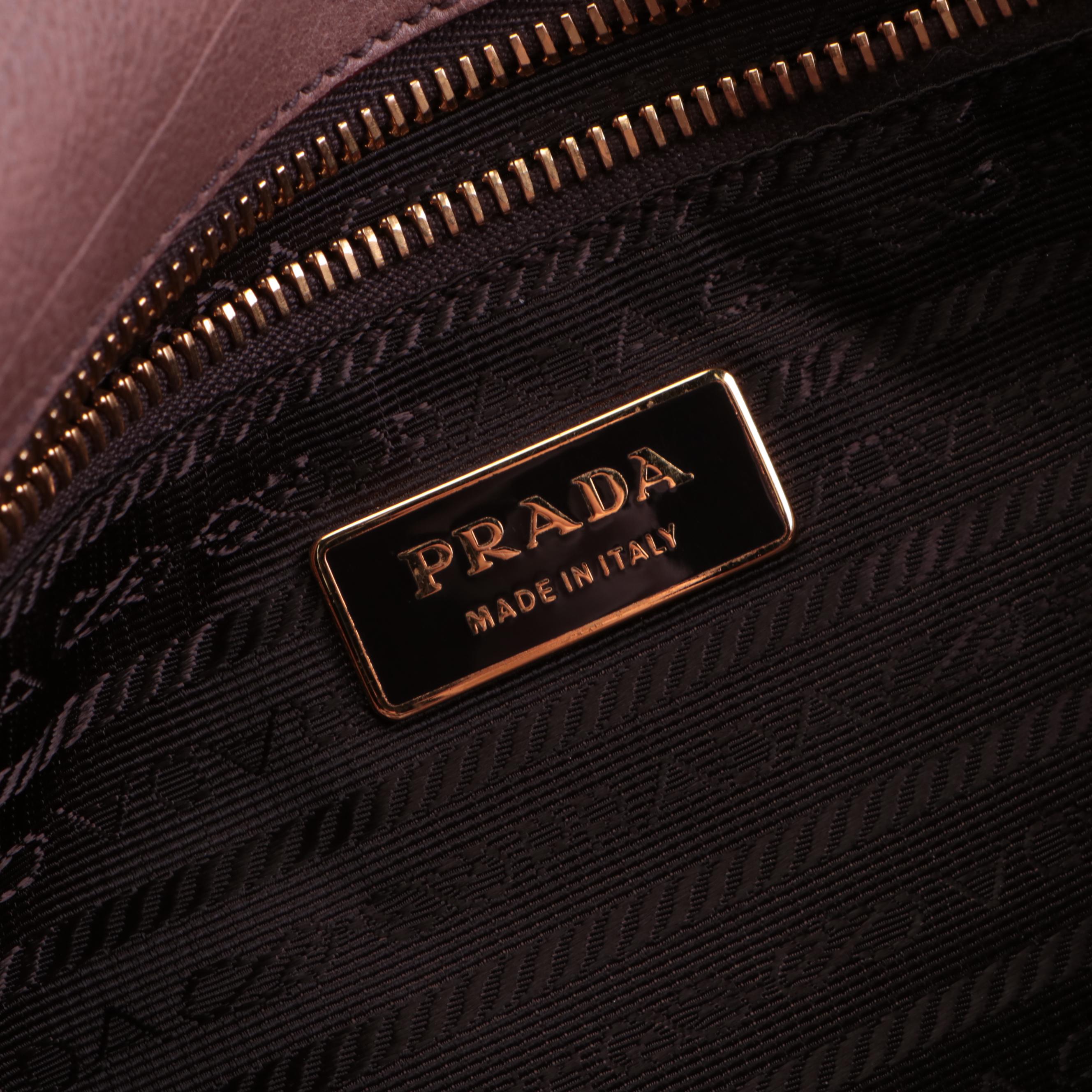 Prada Glace Folders Flap Front Clutch in Ombré Leather