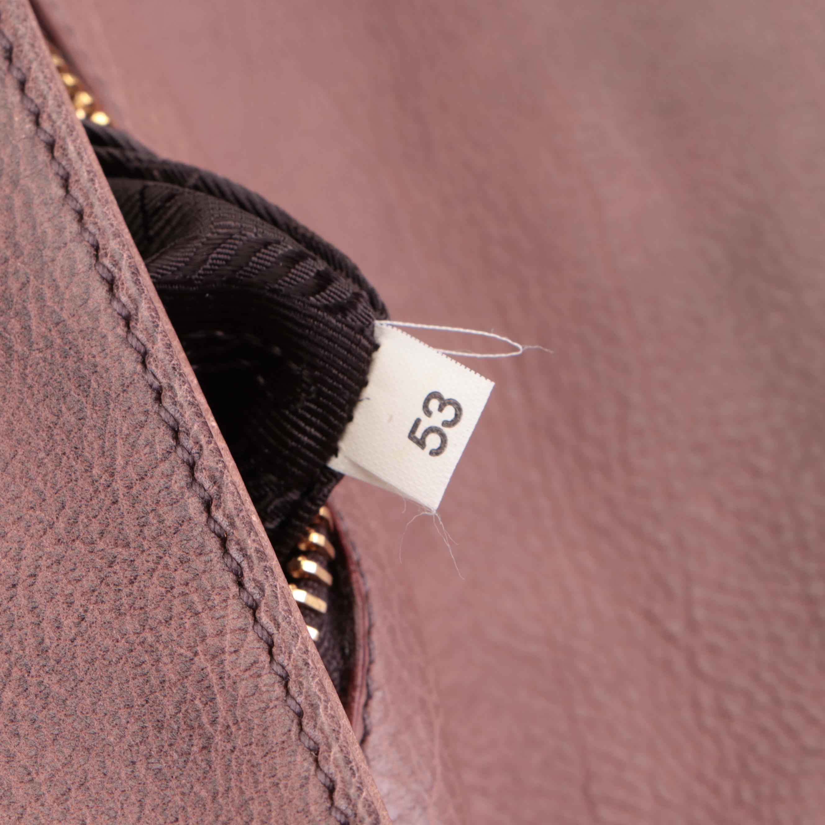 Prada Glace Folders Flap Front Clutch in Ombré Leather