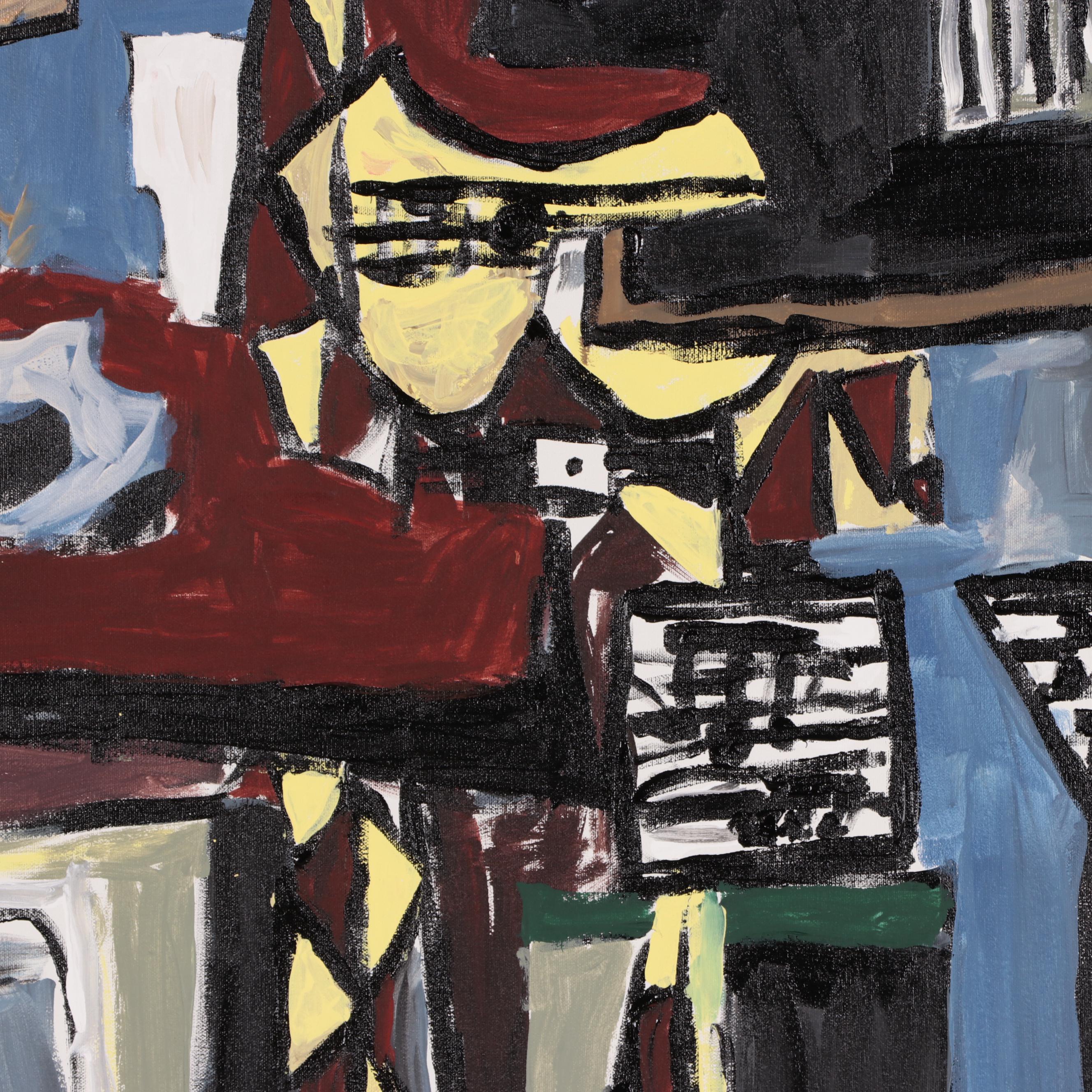 Oil Painting After Picasso "Three Musicians"