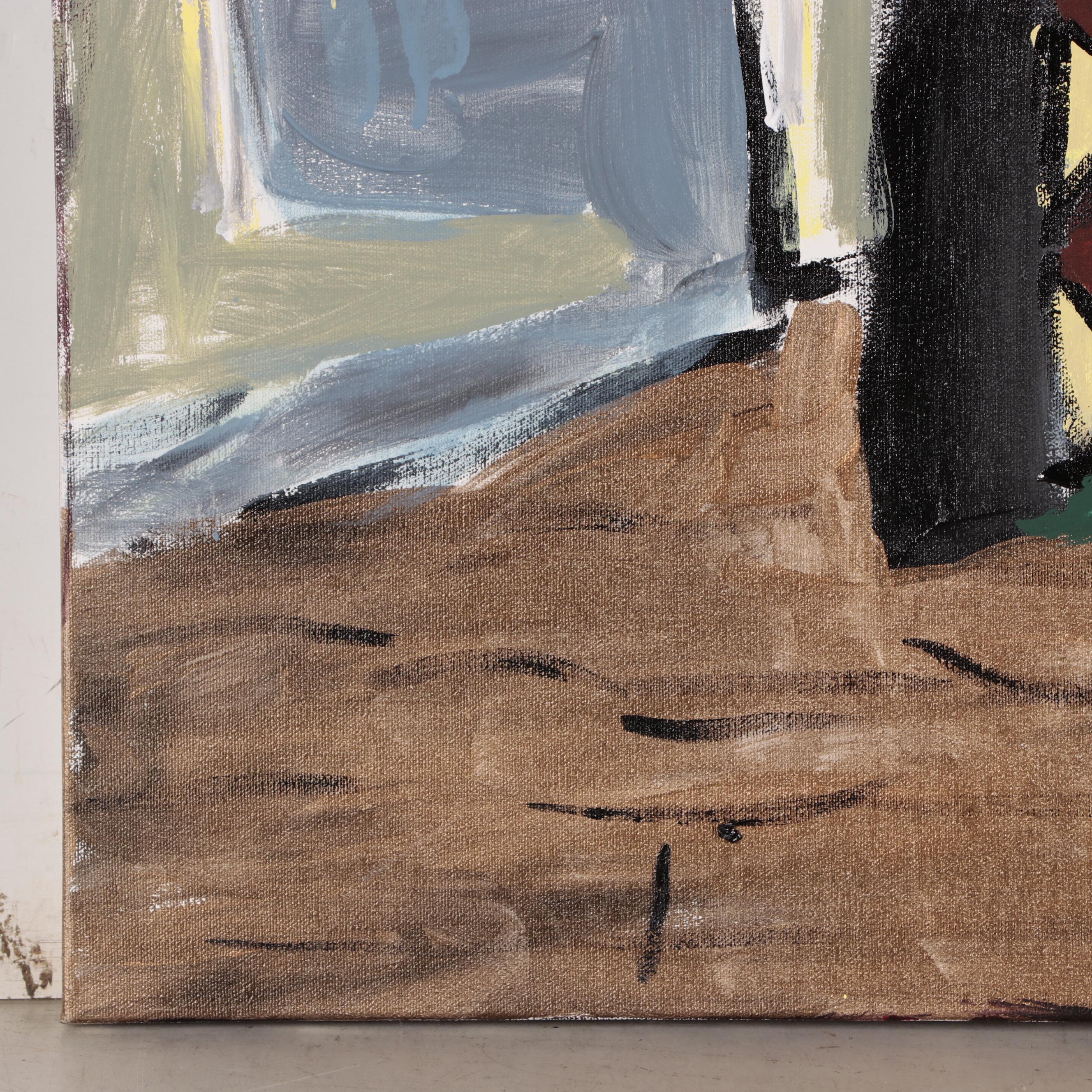 Oil Painting After Picasso "Three Musicians"