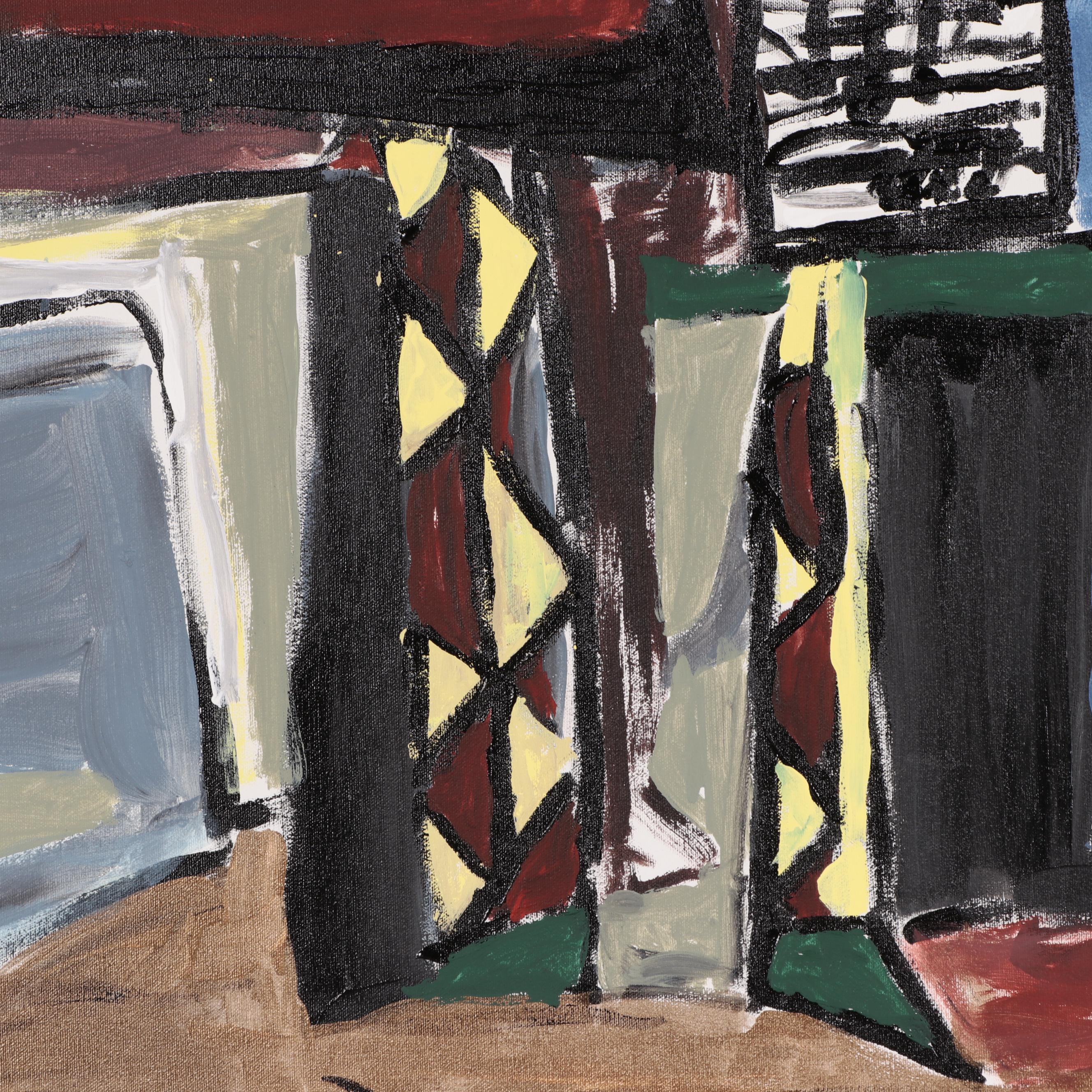 Oil Painting After Picasso "Three Musicians"