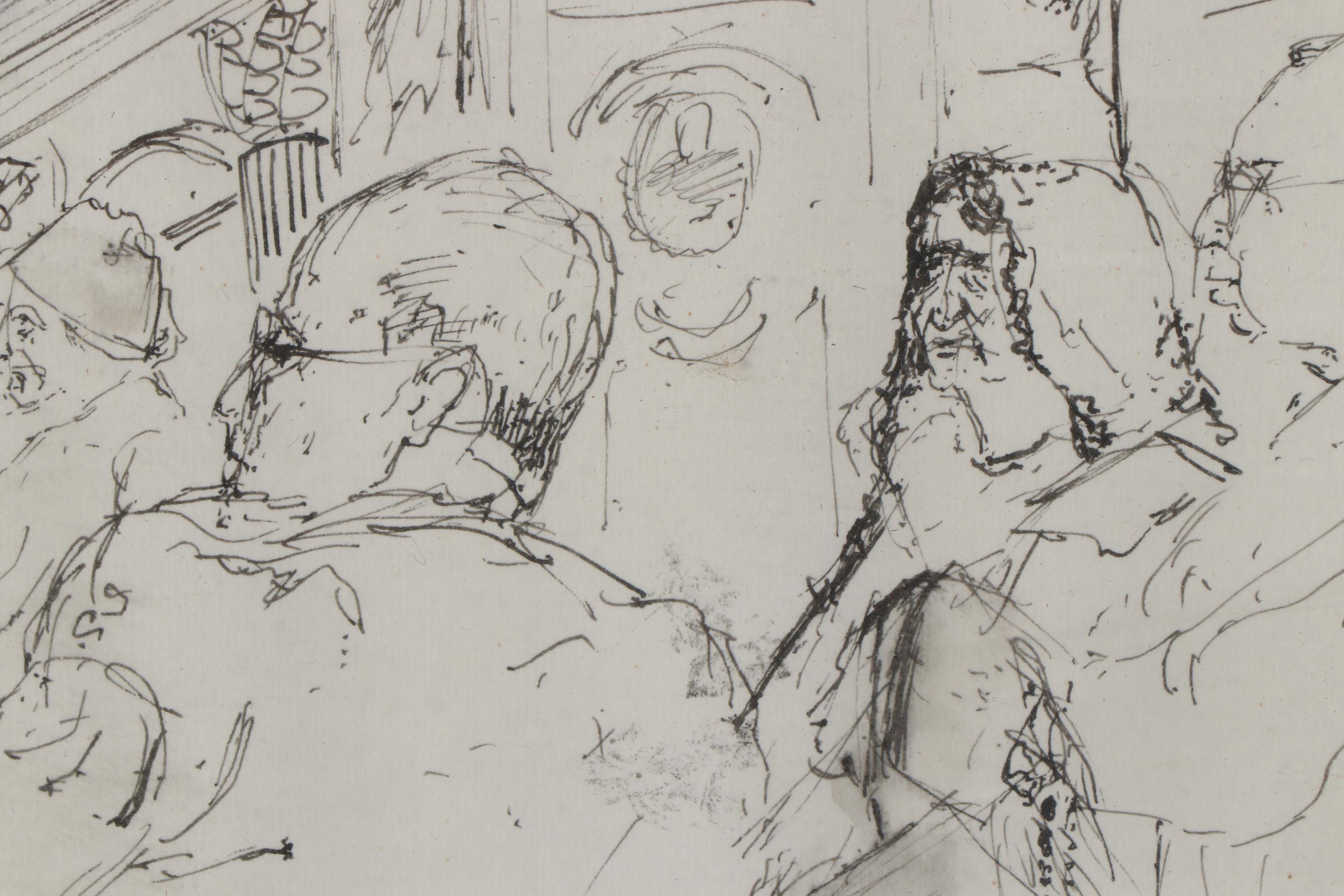 Frederick Franck Pen and Ink Drawing, 1965