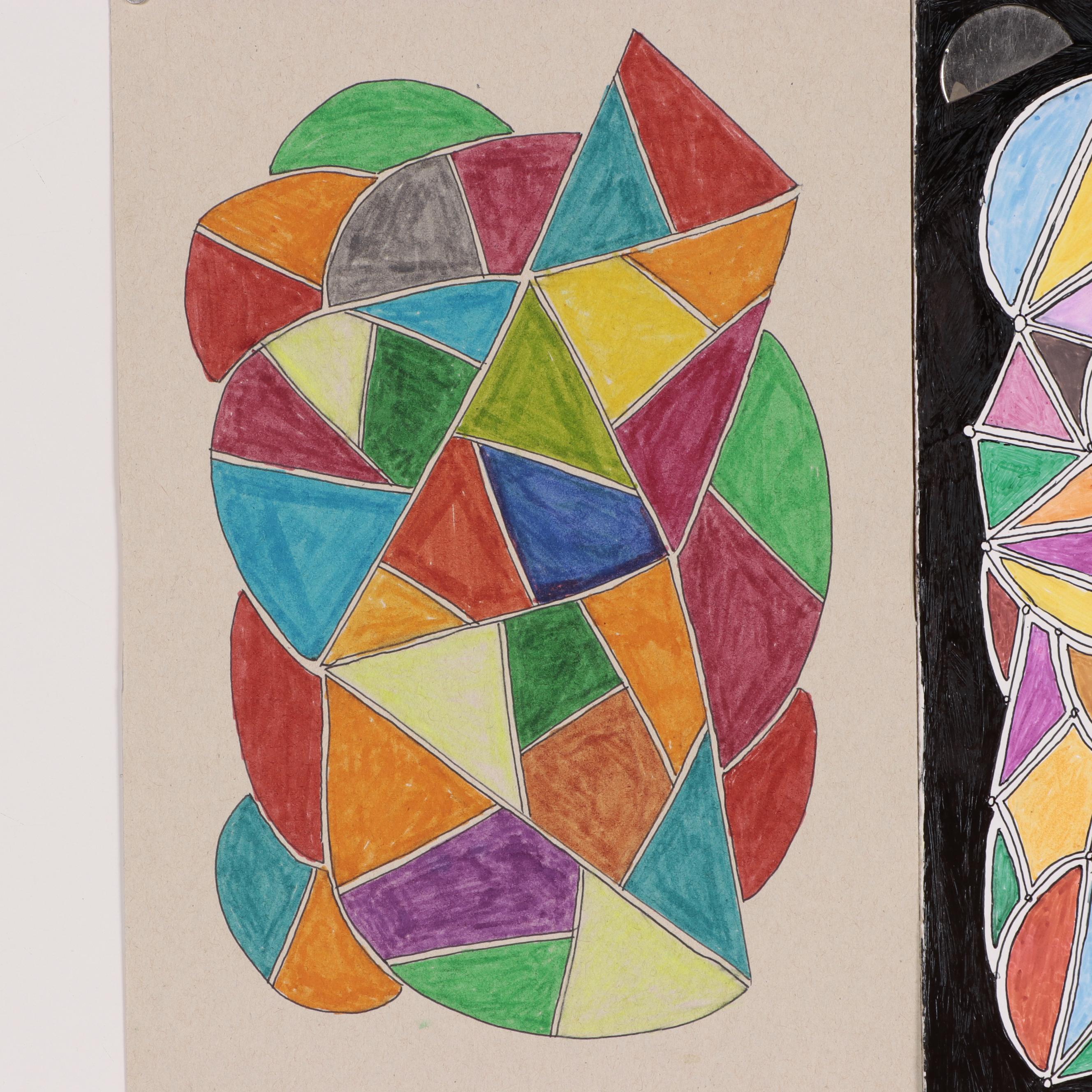 Abstract Geometric Ink Drawings