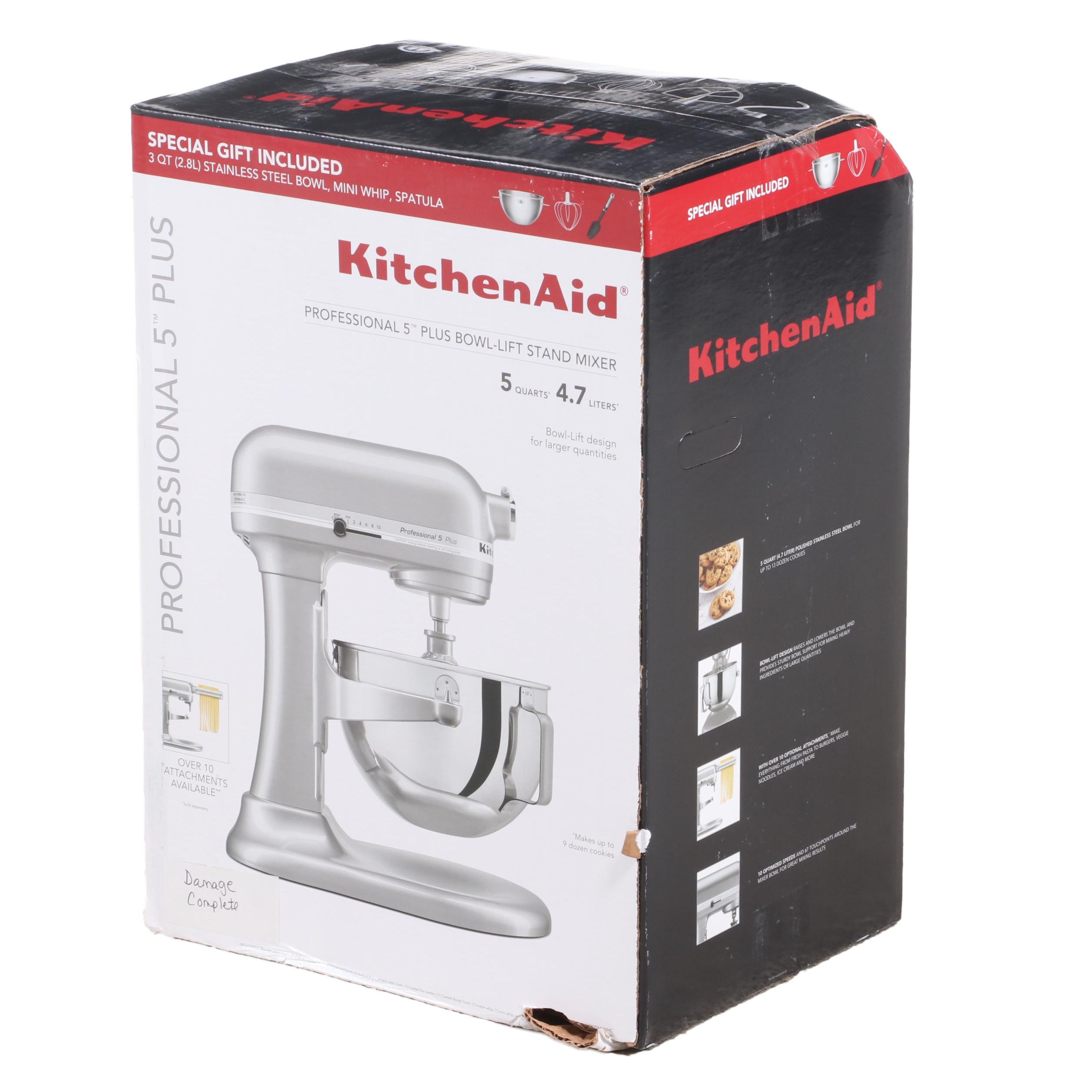 KitchenAid Professional 5 Plus Metallic Chrome 5 Quart Bowl-Lift Stand Mixer