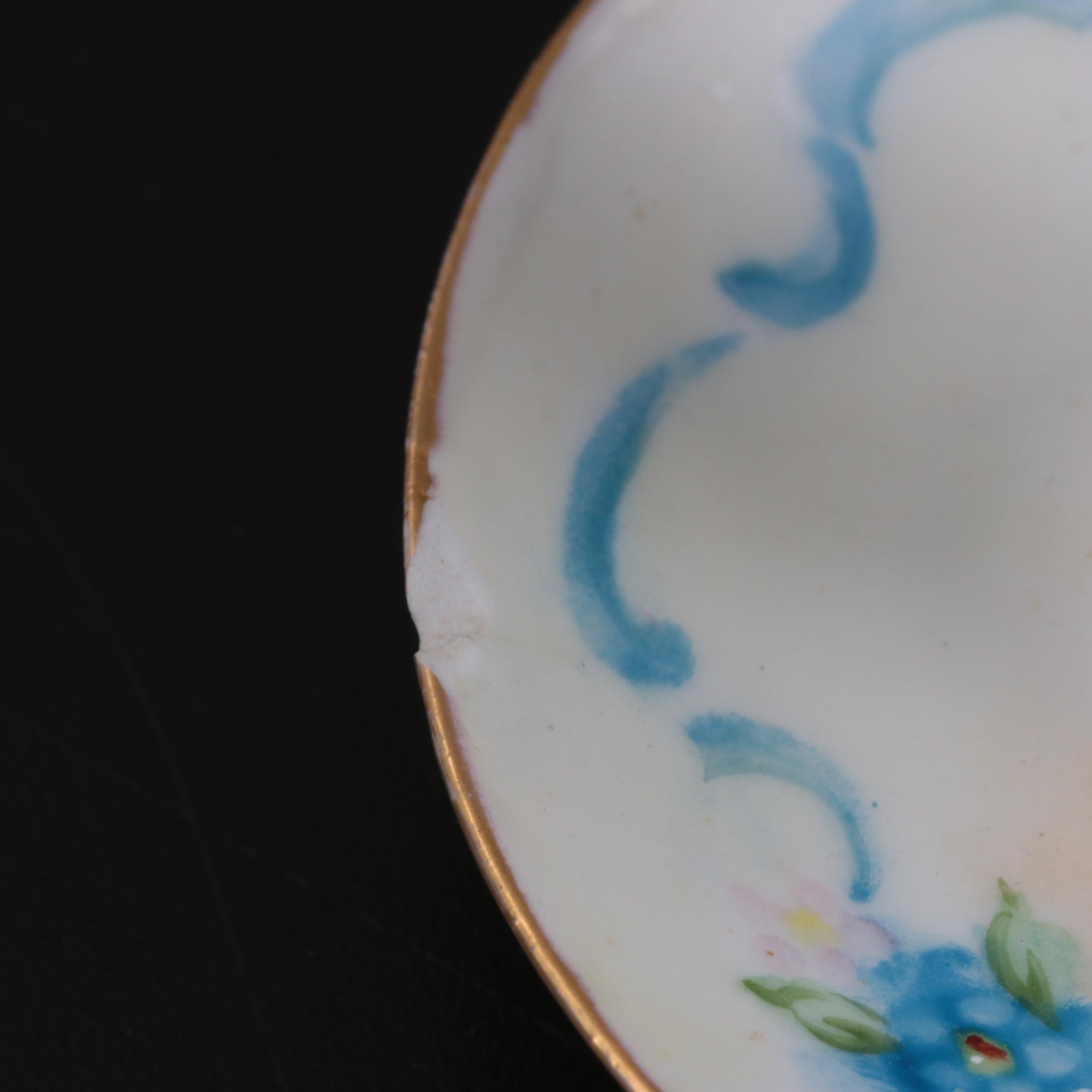 Continental Hand-Painted Porcelain Vanity Items, Early 20th Century