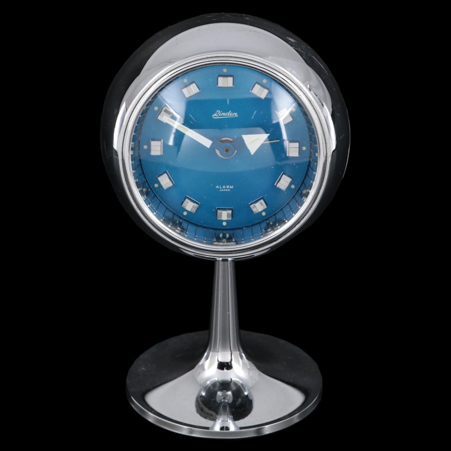 Mid Century Modern Style  Linden Tulip Base Alarm Clock, Late 20th Century
