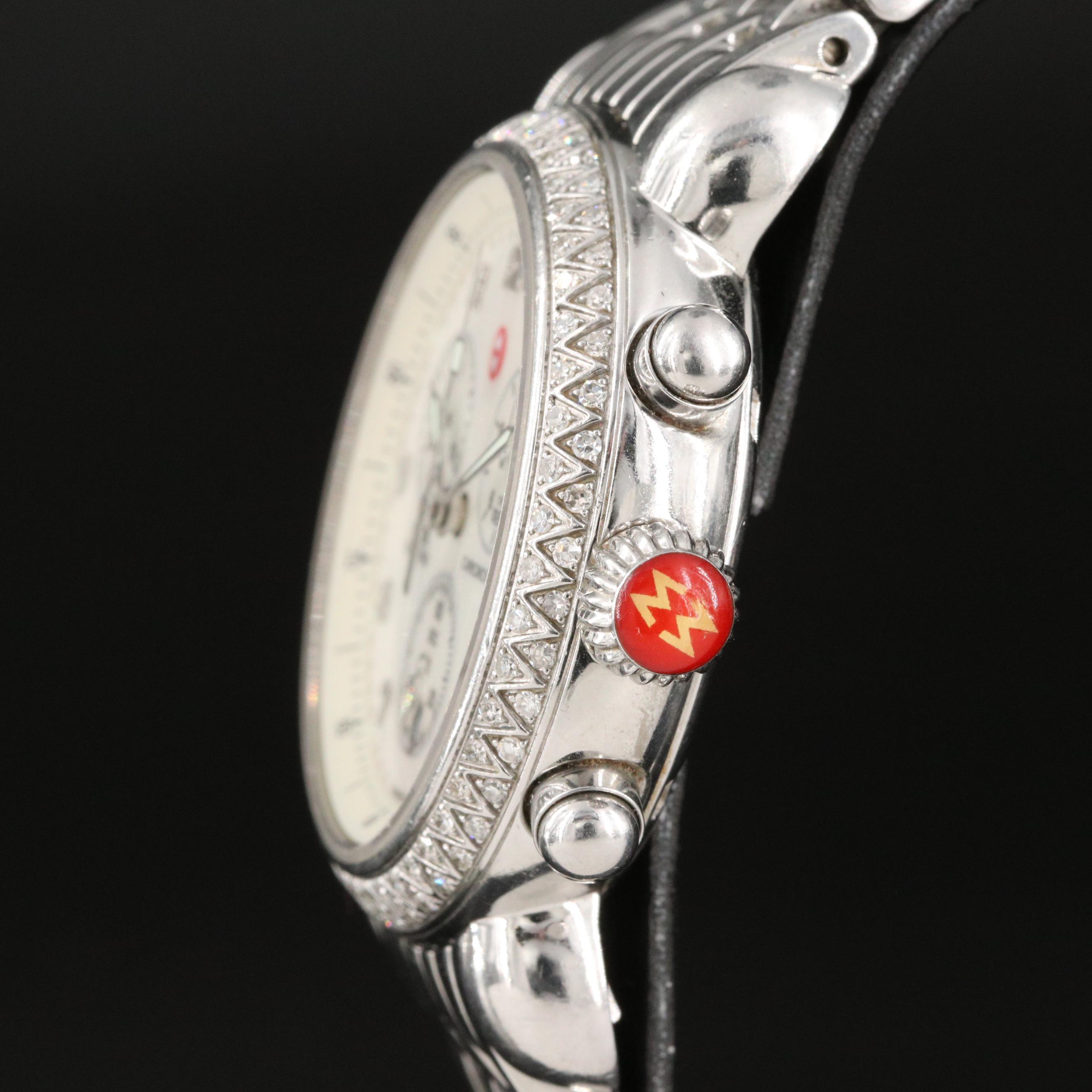 Michele CSX Diamond Chronograph Watch