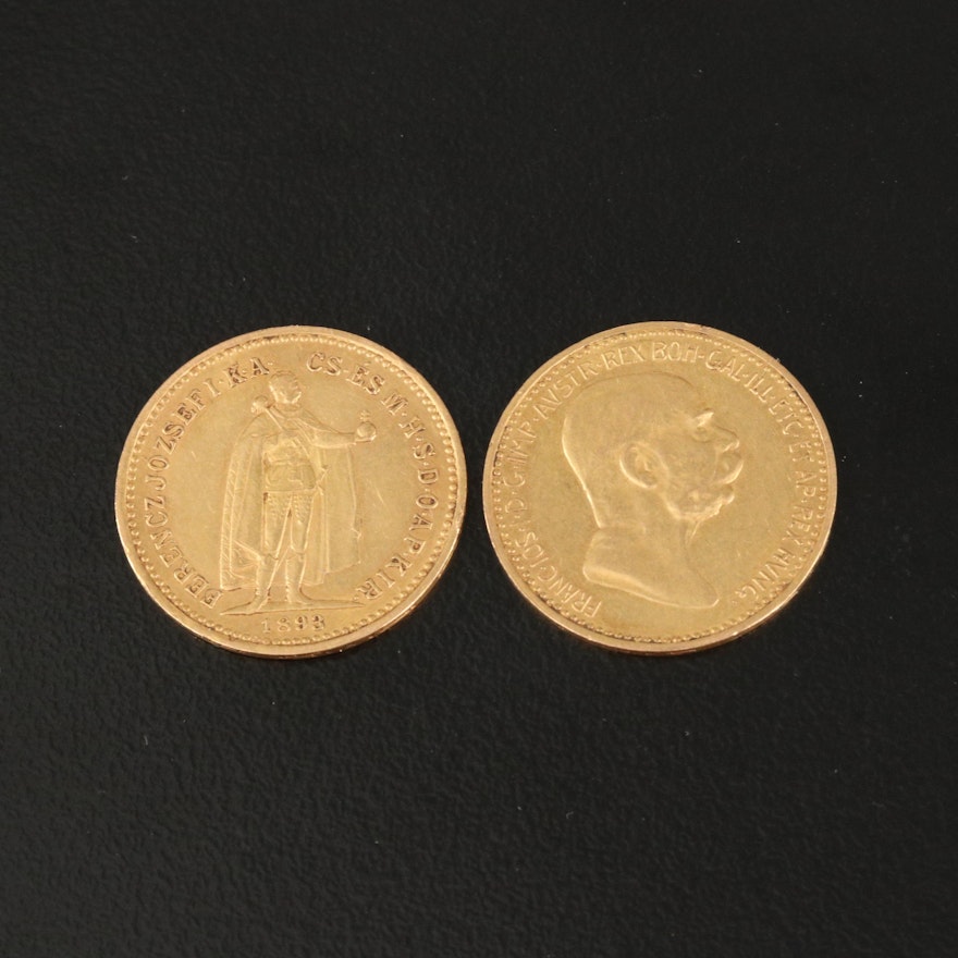 Two Antique Eastern European Gold Coins