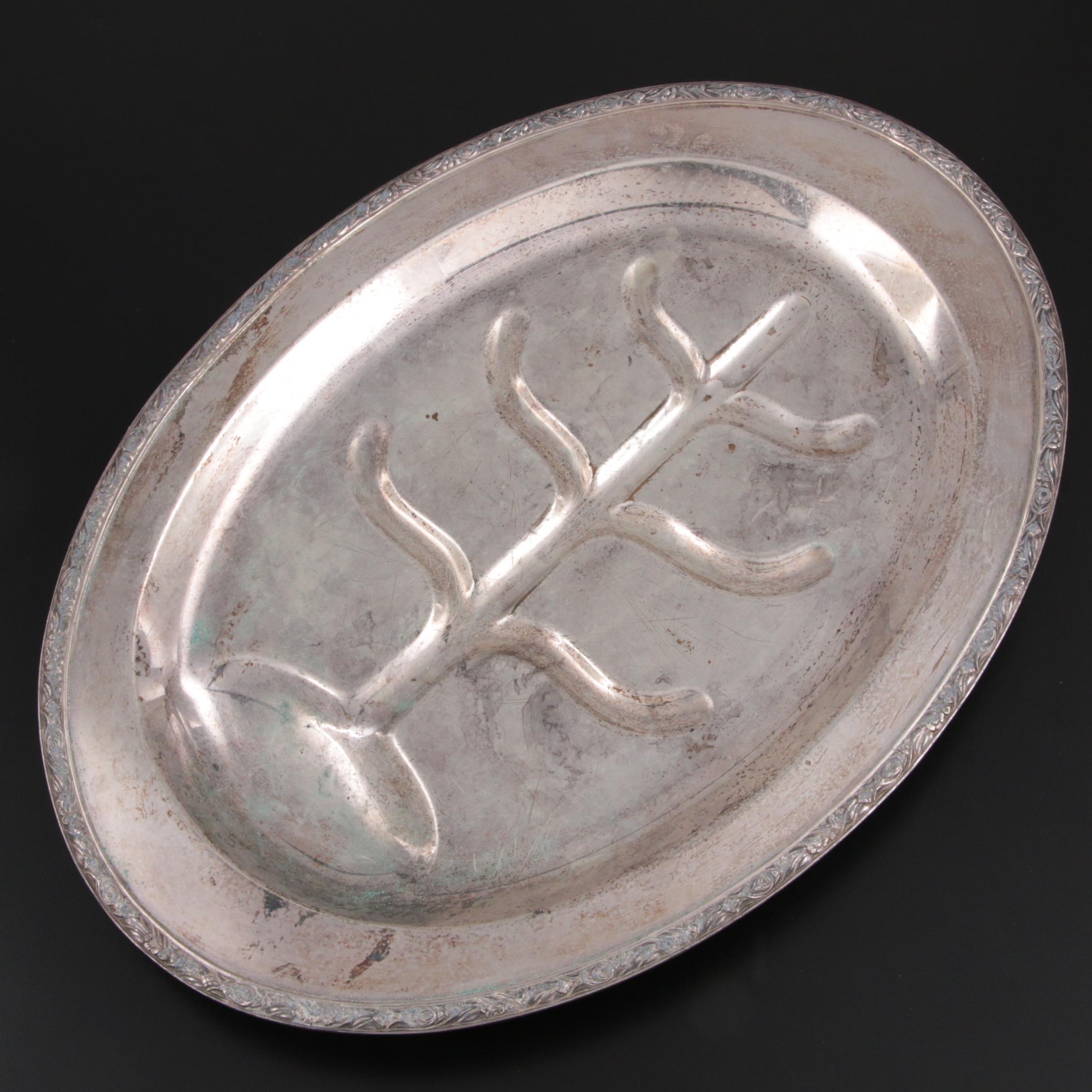 Oneida "Maybrook" Silver Plate Meat Platter and Other Trays