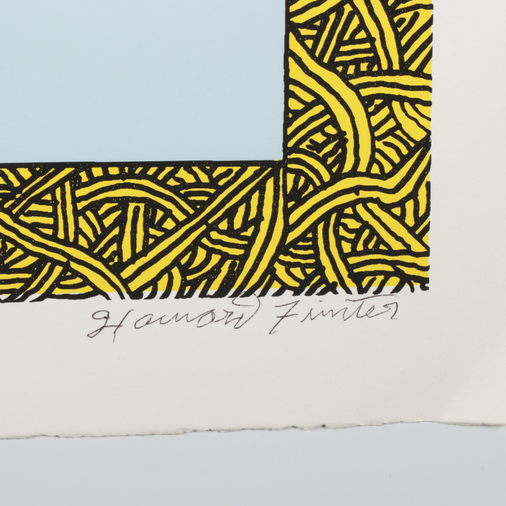 Howard Finster Folk Art Serigraph "Looking In," Circa 1989