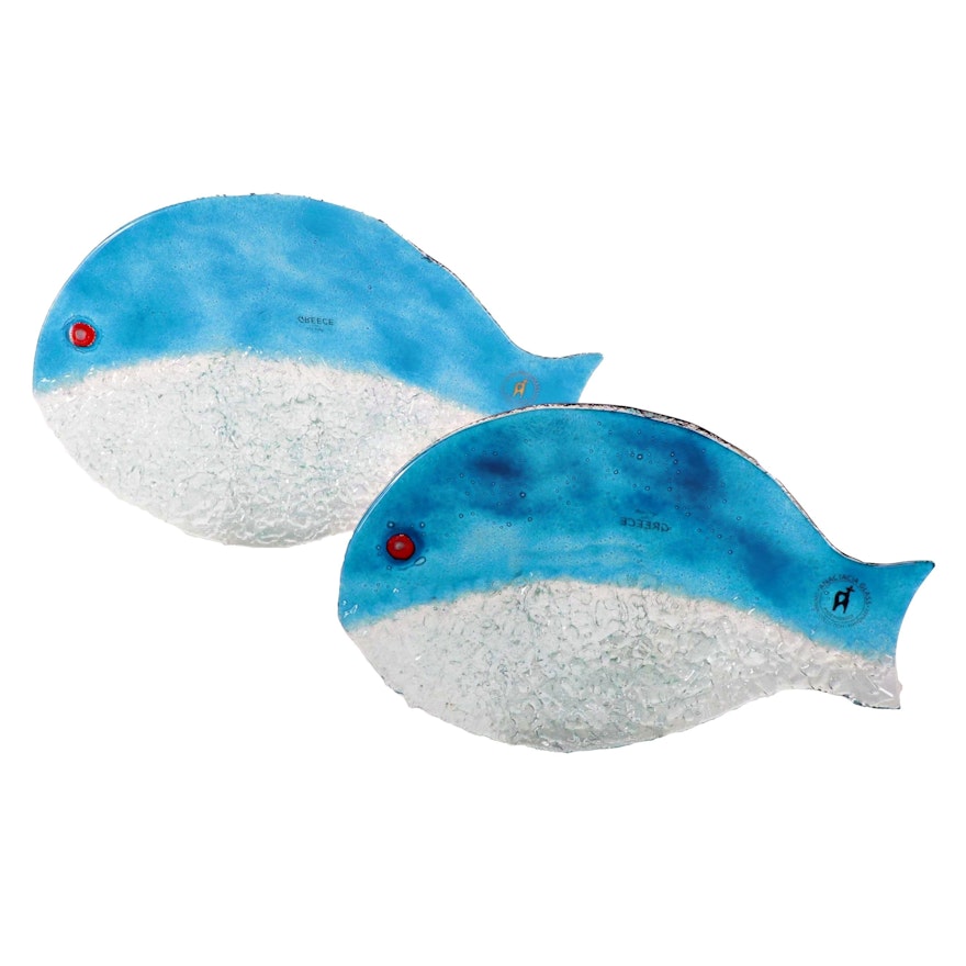 Anastasia Konstantopoulou for Anactacia Art Glass Fish Platters