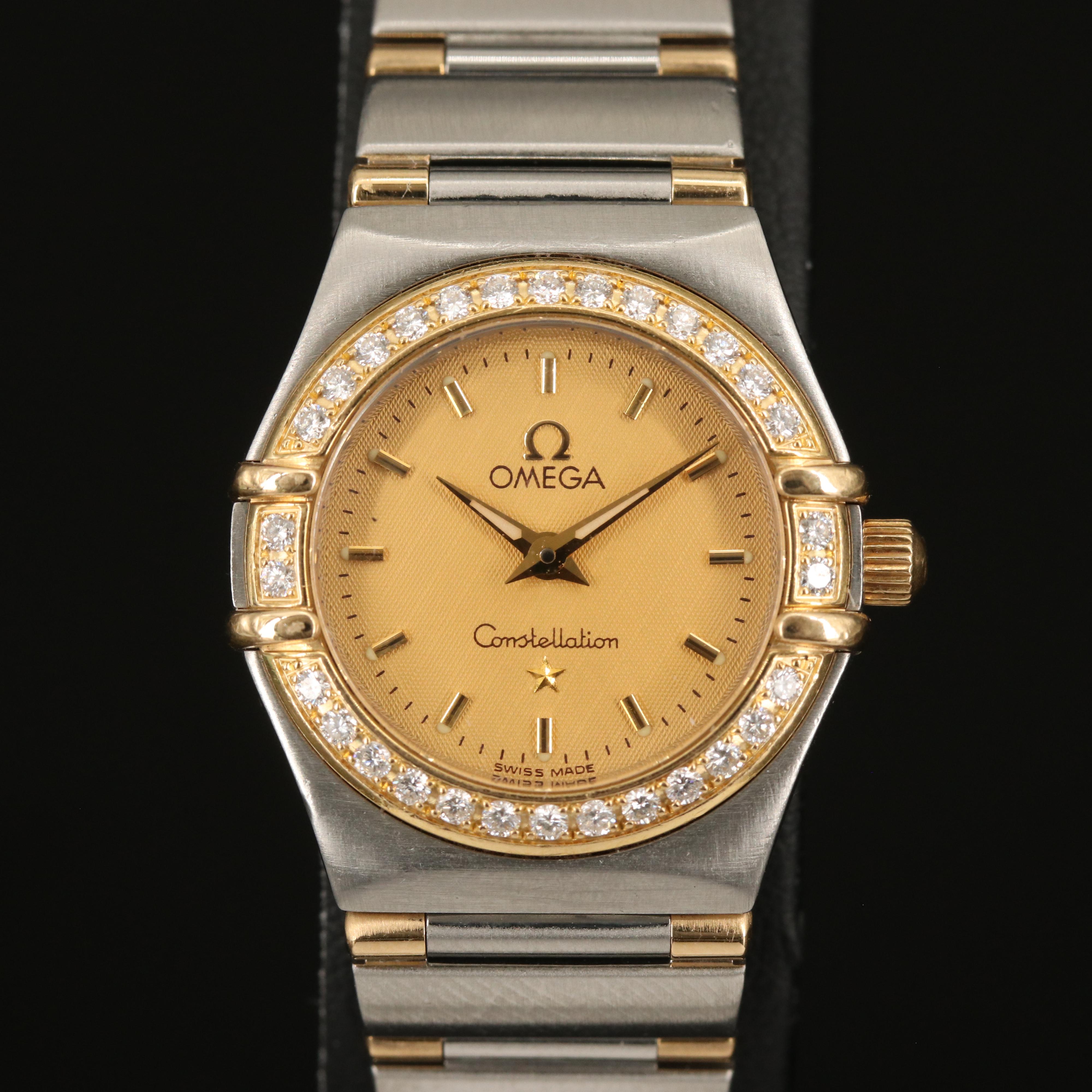 Omega Constellation Diamond Stainless Steel Watch