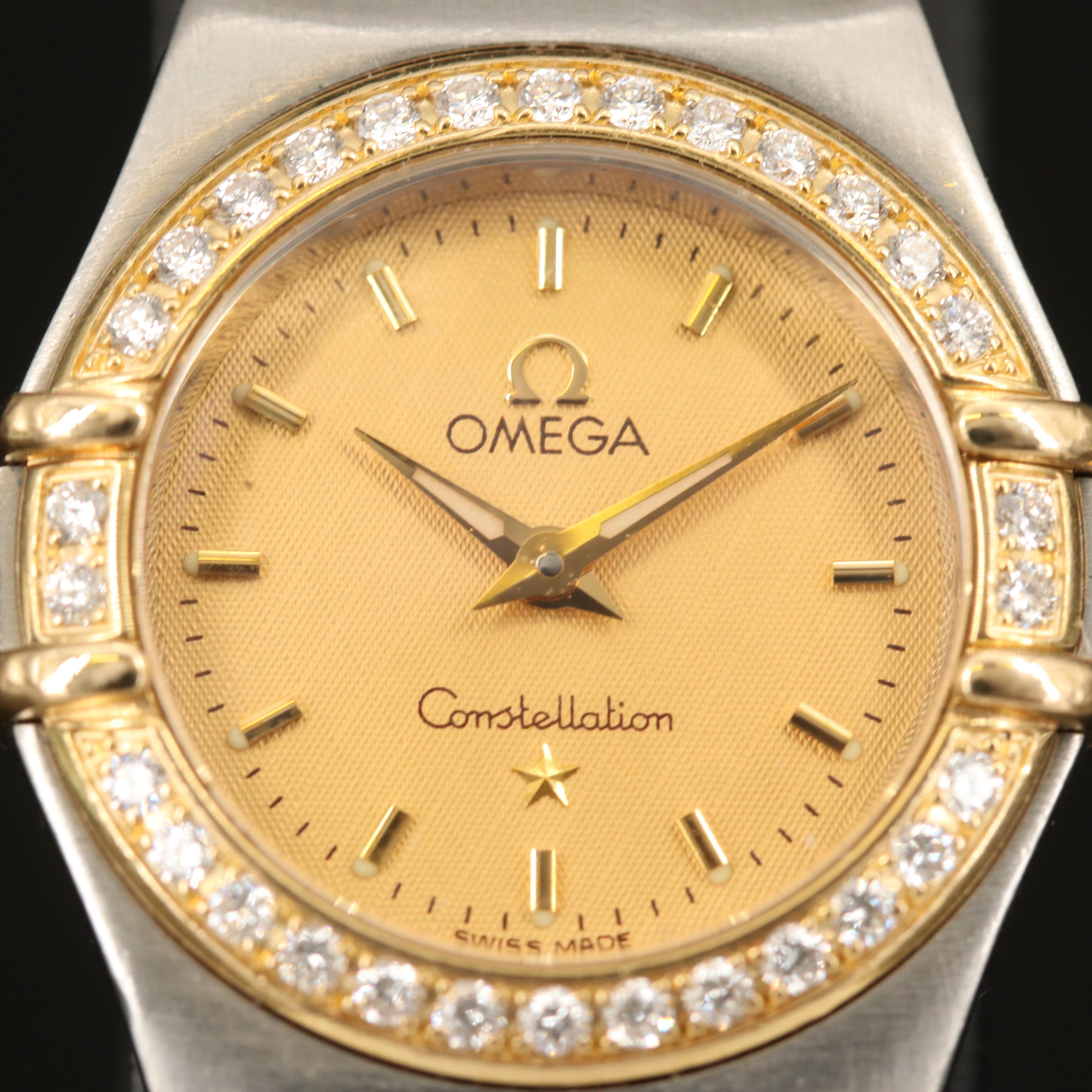 Omega Constellation Diamond Stainless Steel Watch