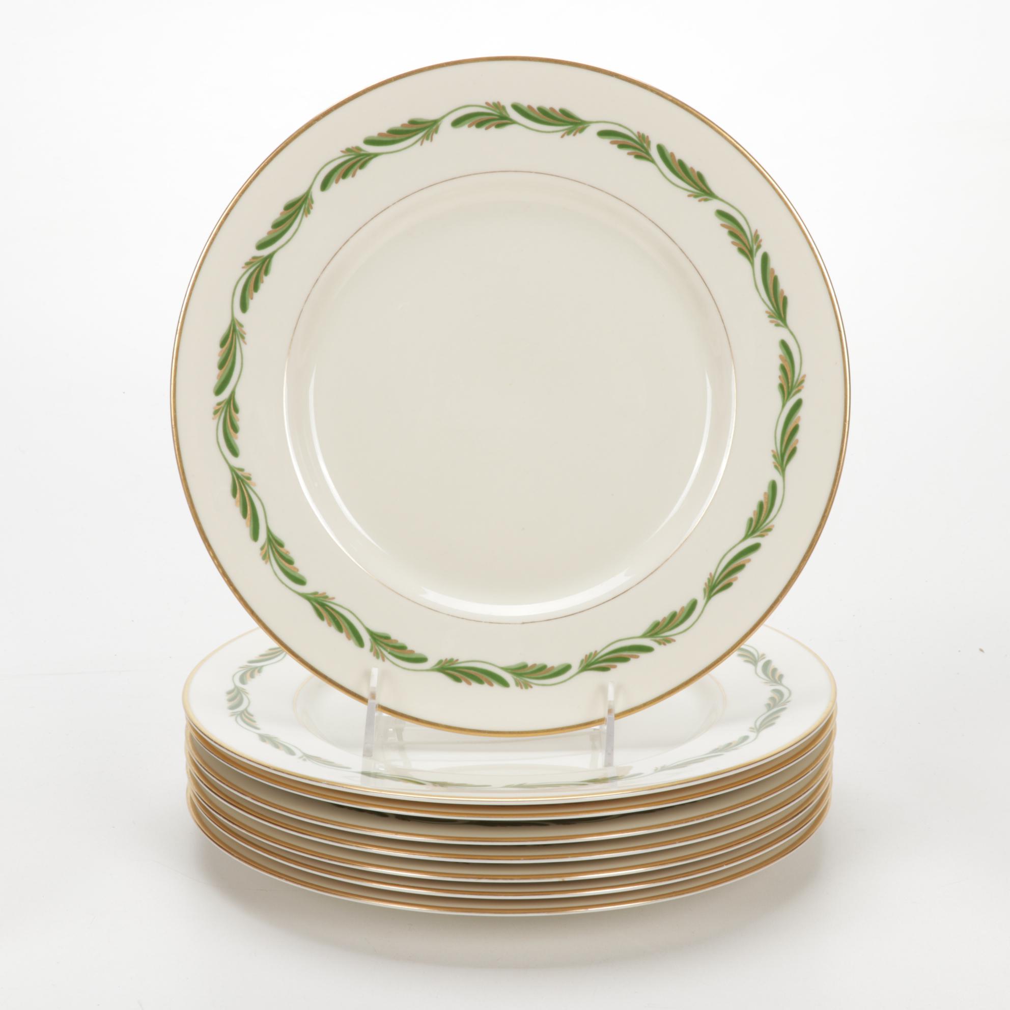Franciscan China "Arcadia Green"Dinnerware with Haviland Soup Bowls