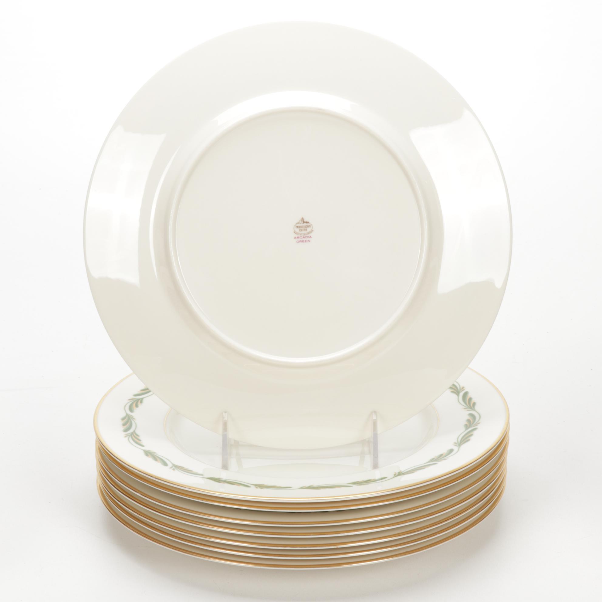 Franciscan China "Arcadia Green"Dinnerware with Haviland Soup Bowls