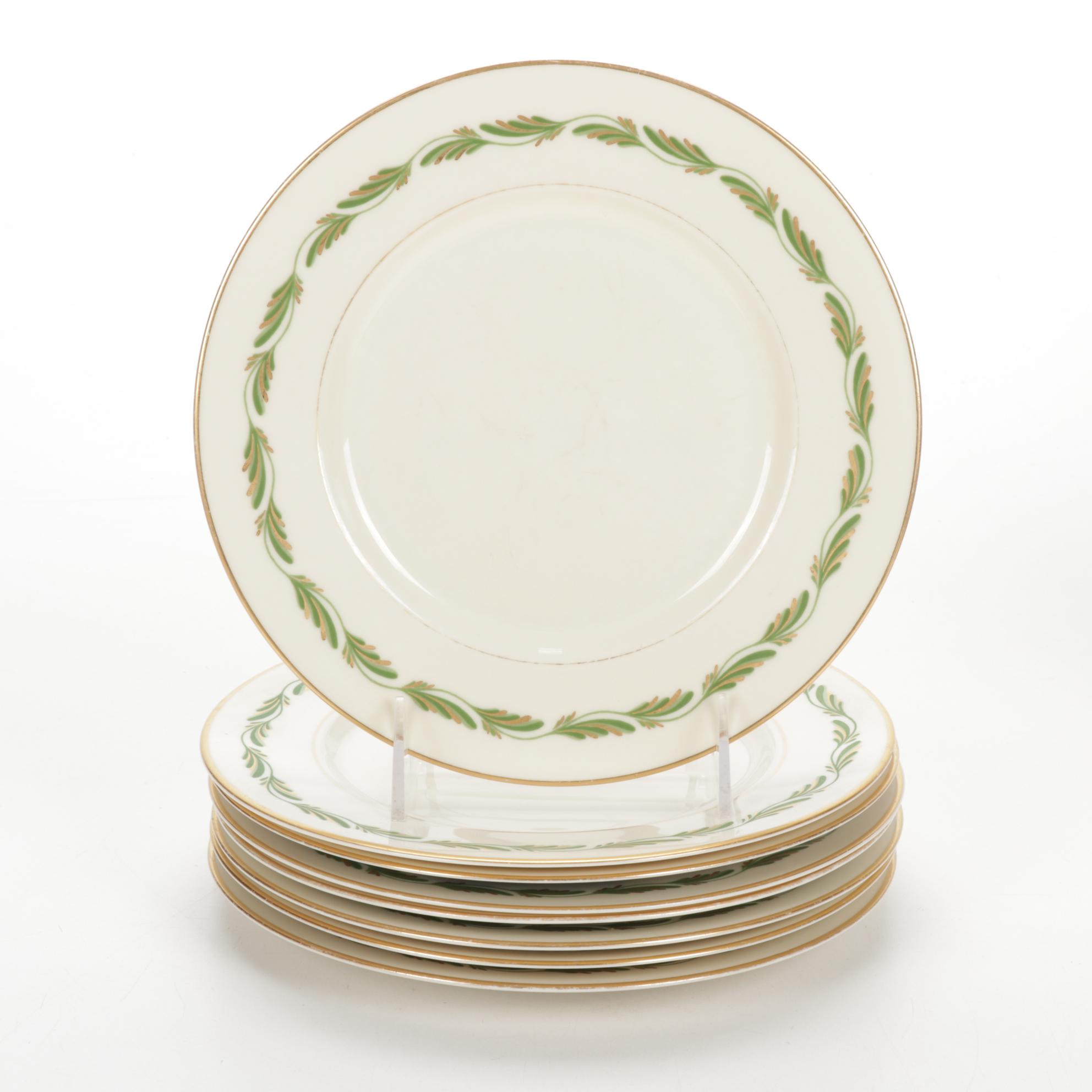 Franciscan China "Arcadia Green"Dinnerware with Haviland Soup Bowls