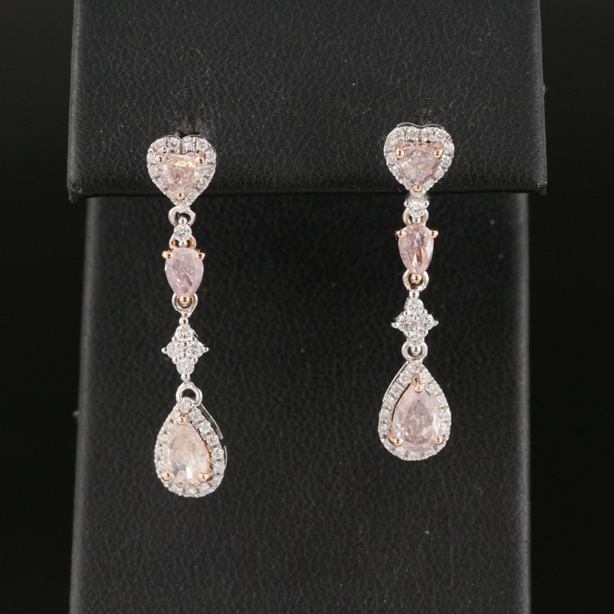18K 2.14 CTW Diamond Earrings