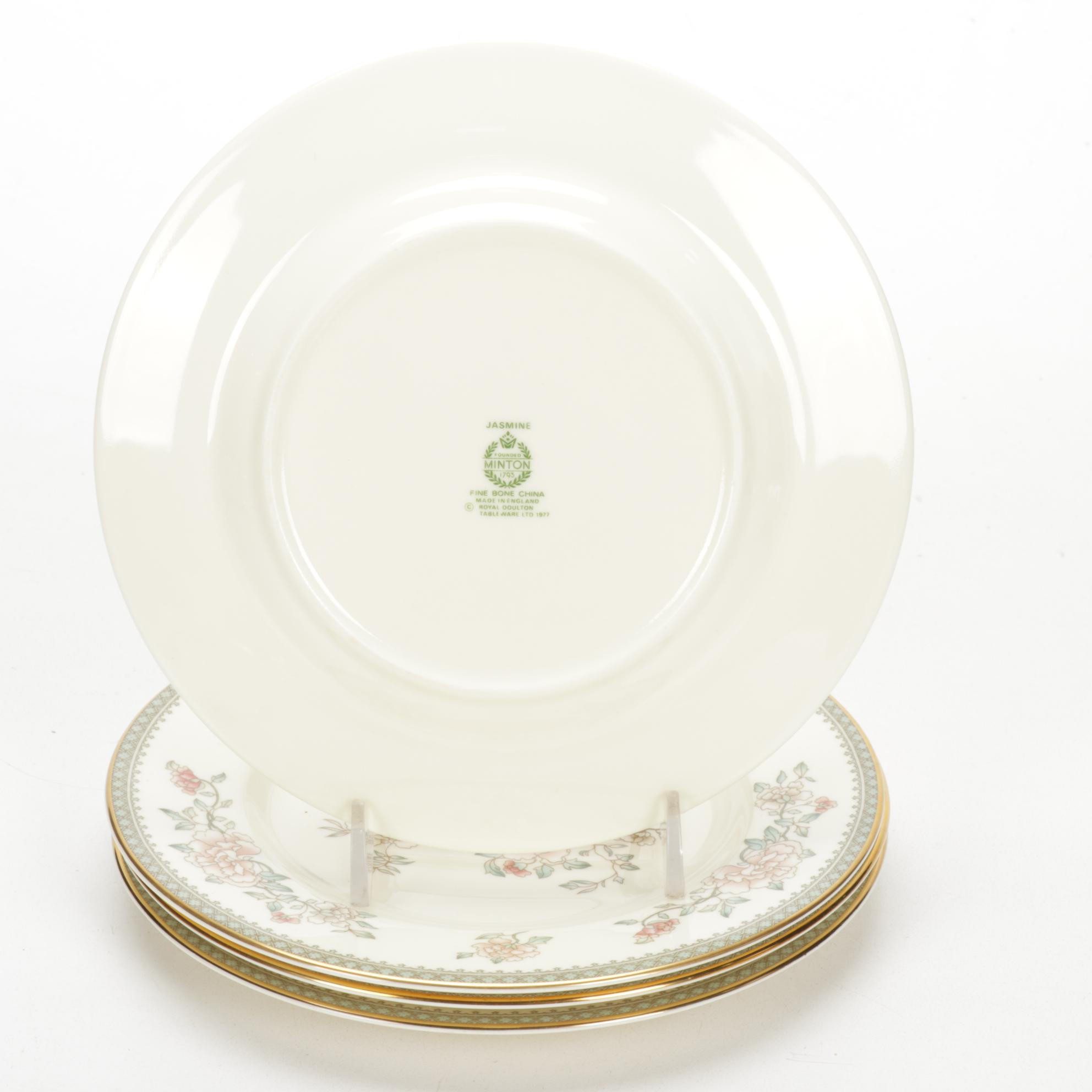Minton "Jasmine" Bone China Dinnerware and Serving Pieces, 1978-1997