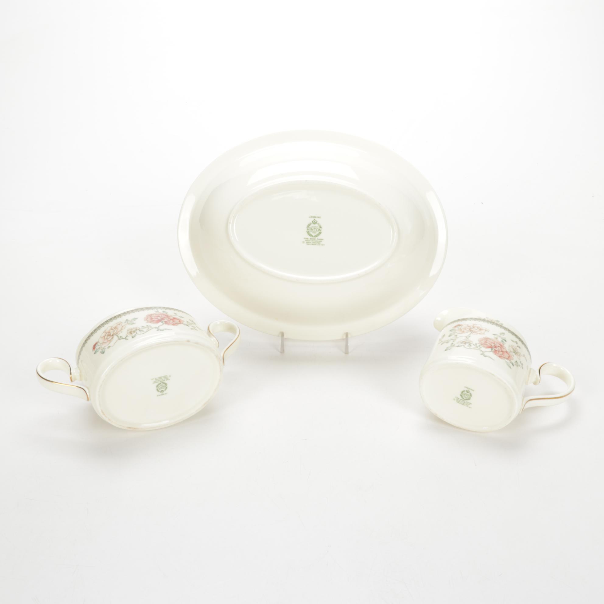 Minton "Jasmine" Bone China Dinnerware and Serving Pieces, 1978-1997