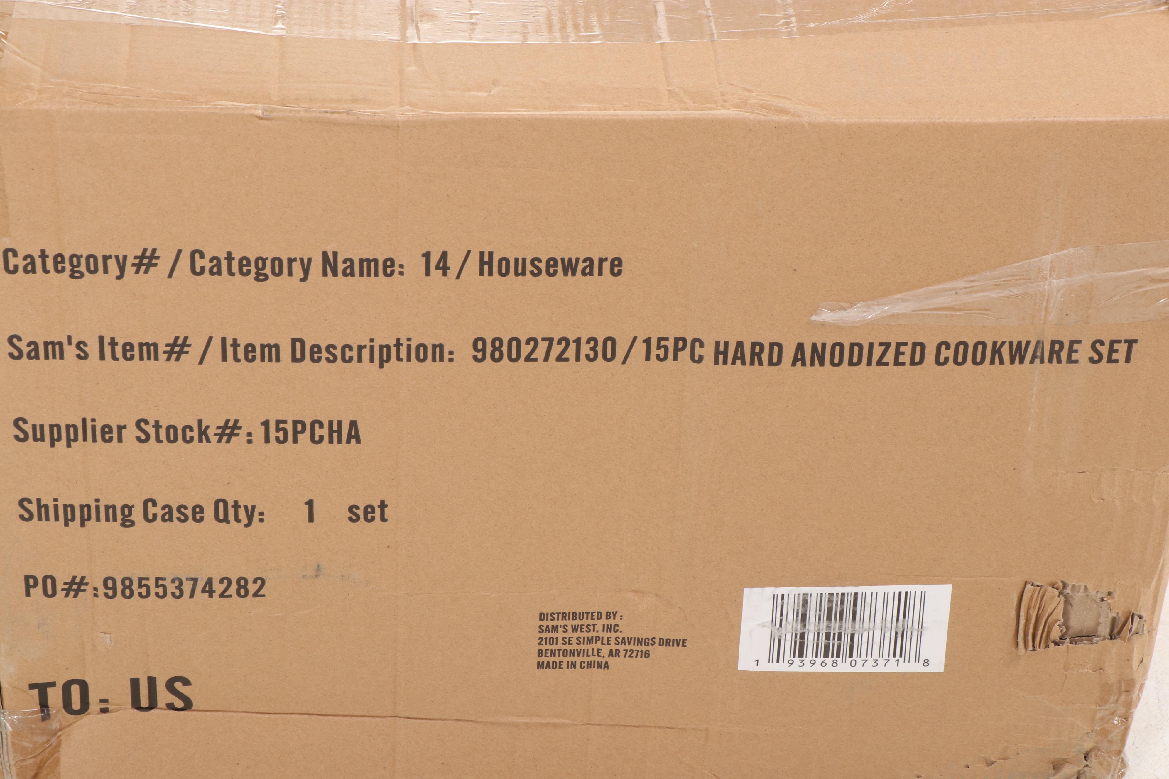 Member's Mark 15-Piece Heavy-Gauge Anodized Nonstick Cookware Set