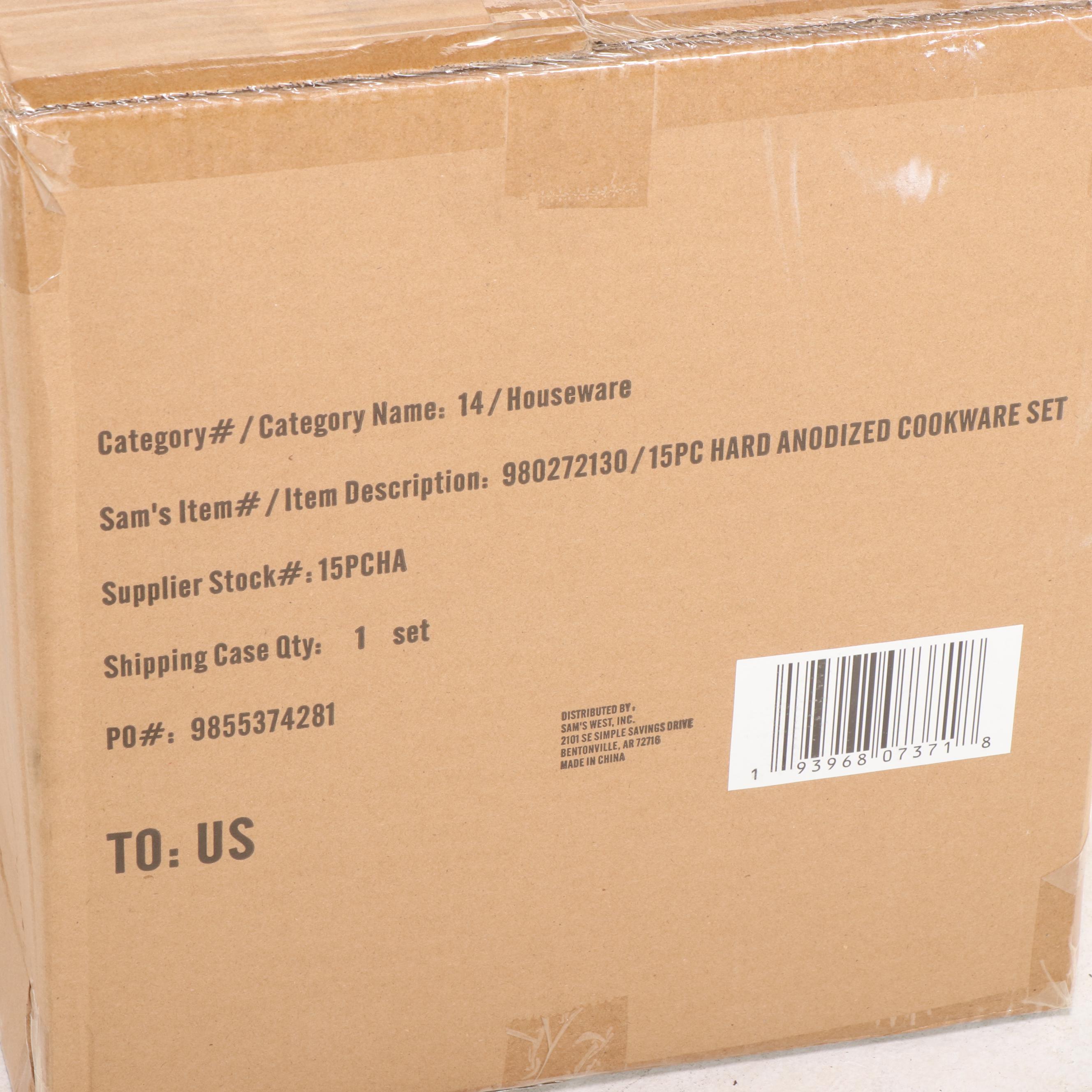 Member's Mark 15-Piece Heavy-Gauge Anodized Nonstick Cookware Set