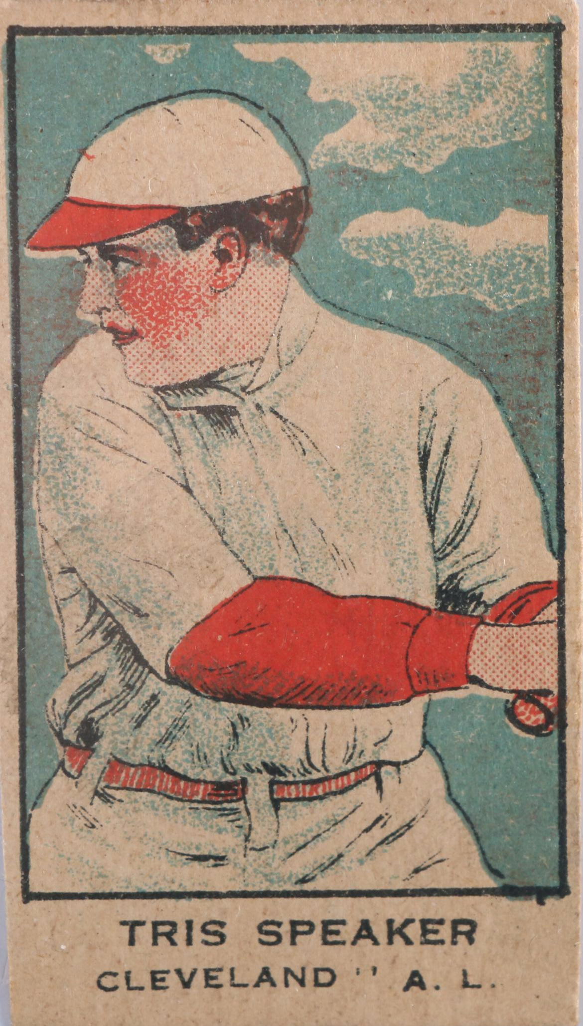 1921 Tris Speaker "W551" Cleveland Indians Hand-Cut Baseball Strip Card