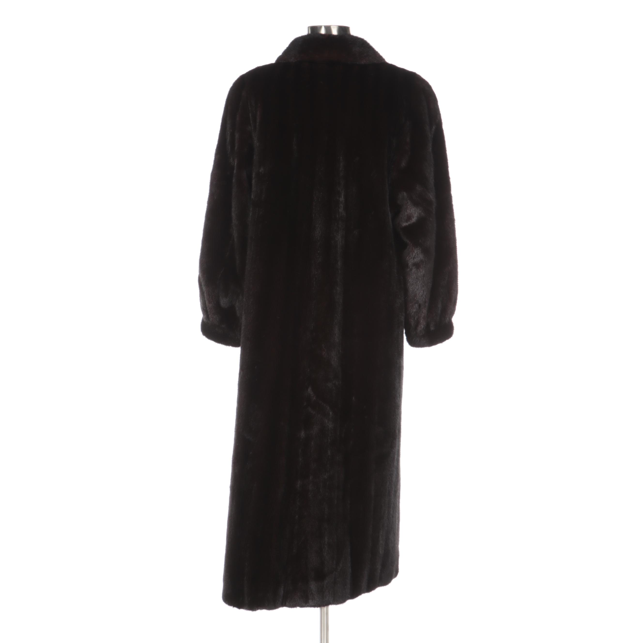 Givenchy Blackglama® Ranch Mink Fur Coat with Banded Cuffs for Dittrich Furs