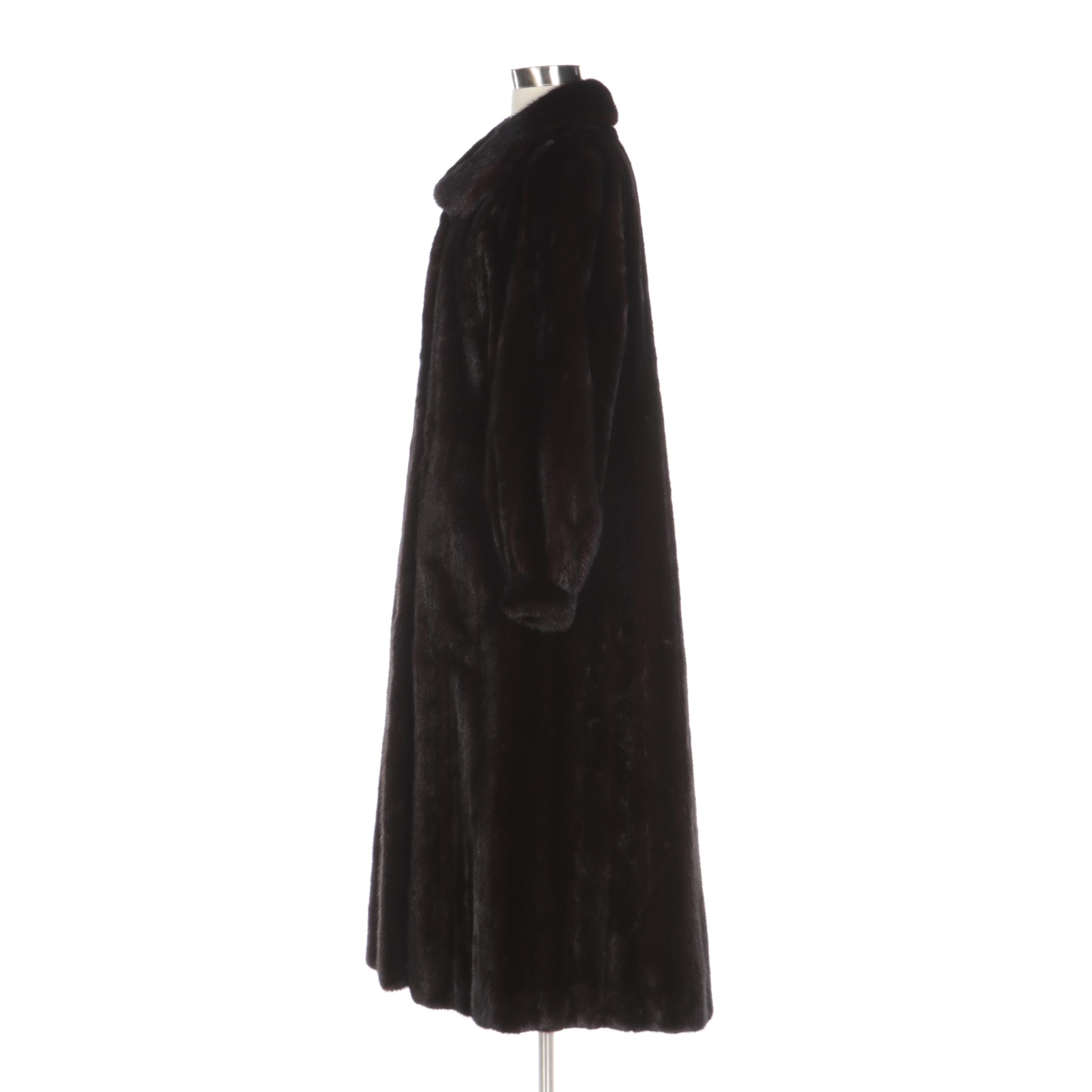 Givenchy Blackglama® Ranch Mink Fur Coat with Banded Cuffs for Dittrich Furs
