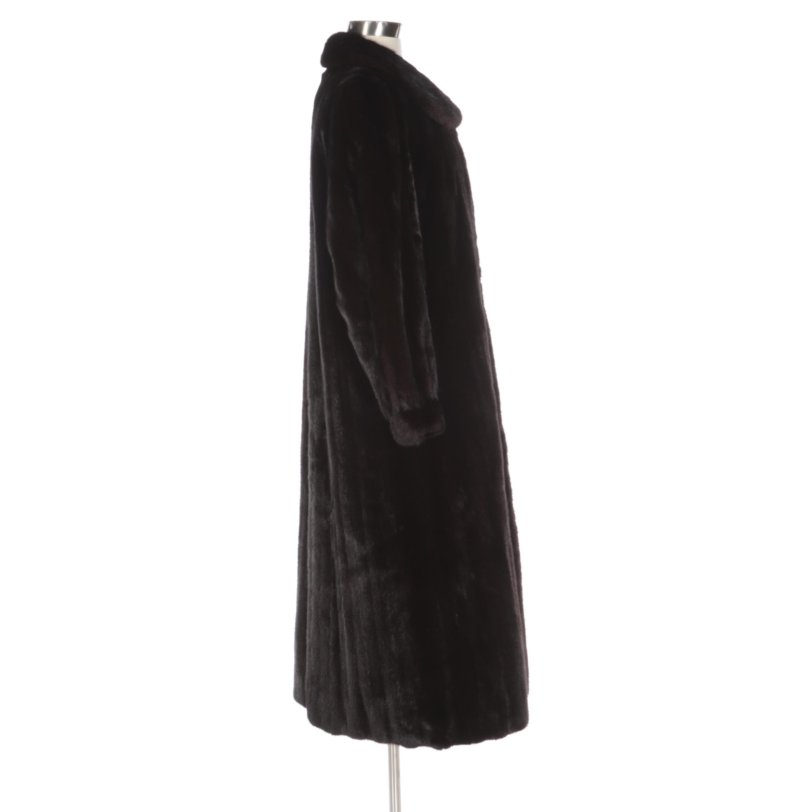 Givenchy Blackglama® Ranch Mink Fur Coat with Banded Cuffs for Dittrich Furs