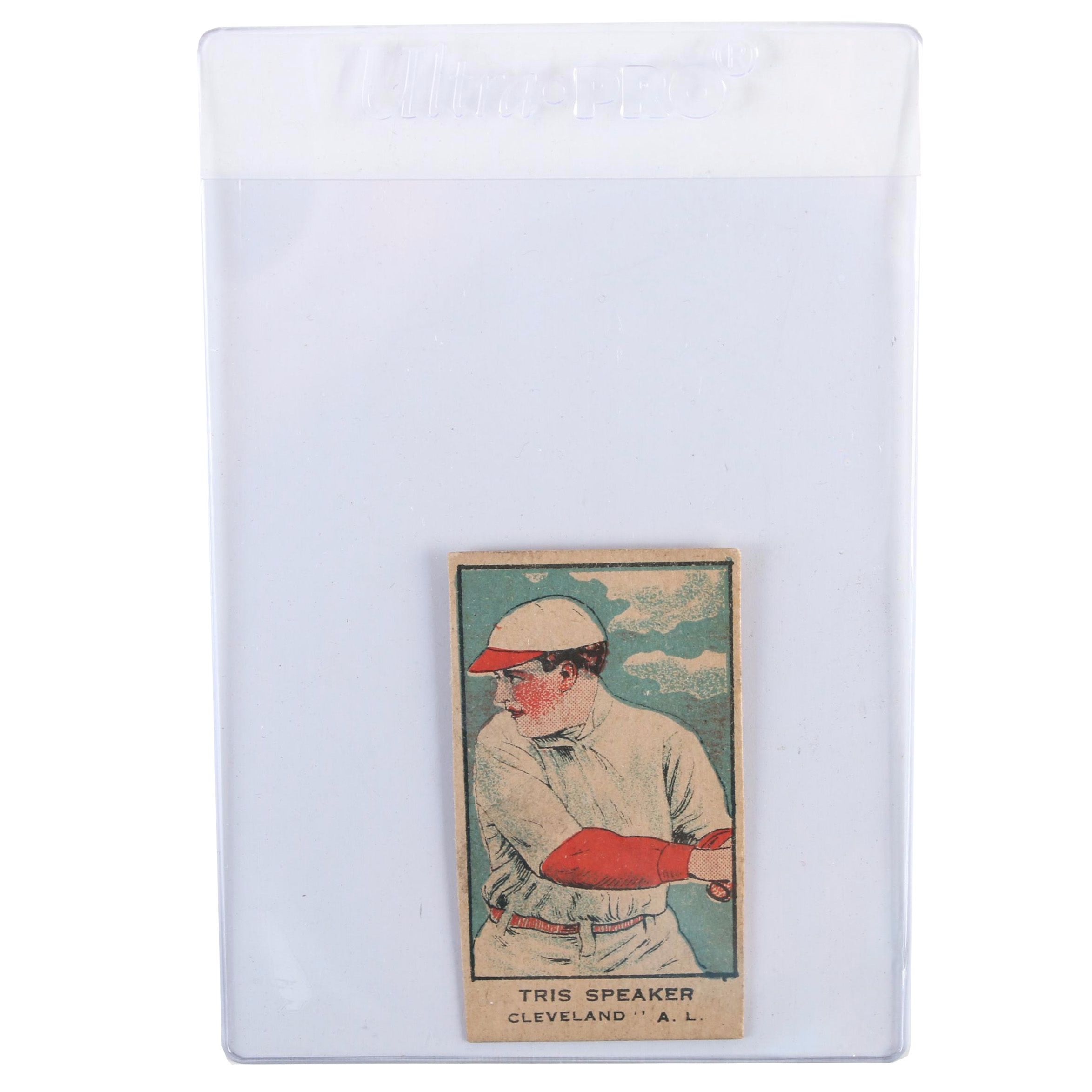 1921 Tris Speaker "W551" Cleveland Indians Hand-Cut Baseball Strip Card