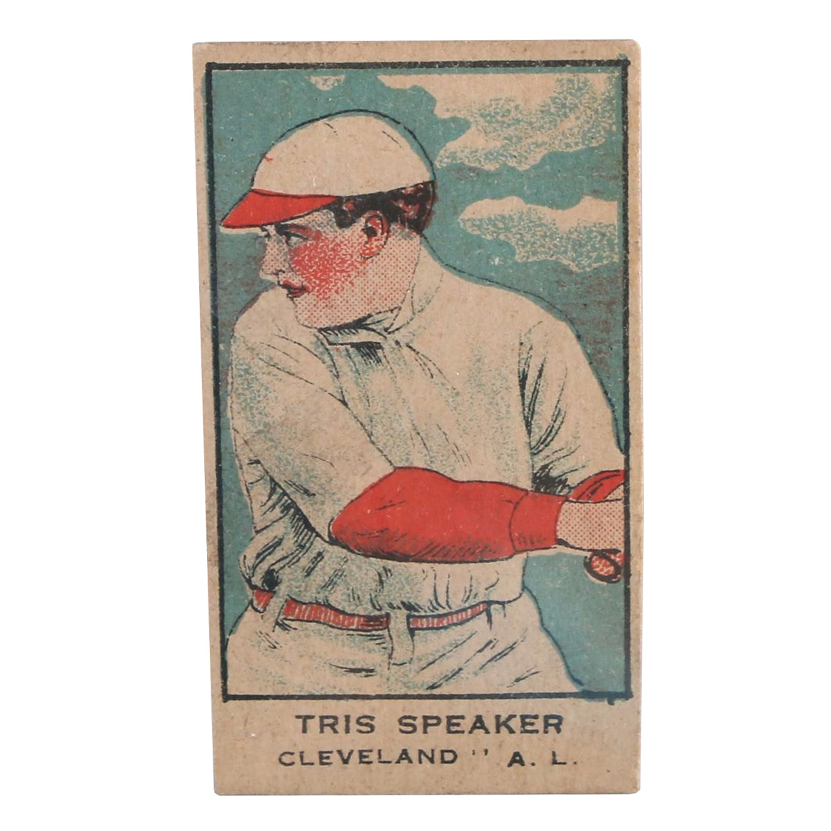 1921 Tris Speaker "W551" Cleveland Indians Hand-Cut Baseball Strip Card