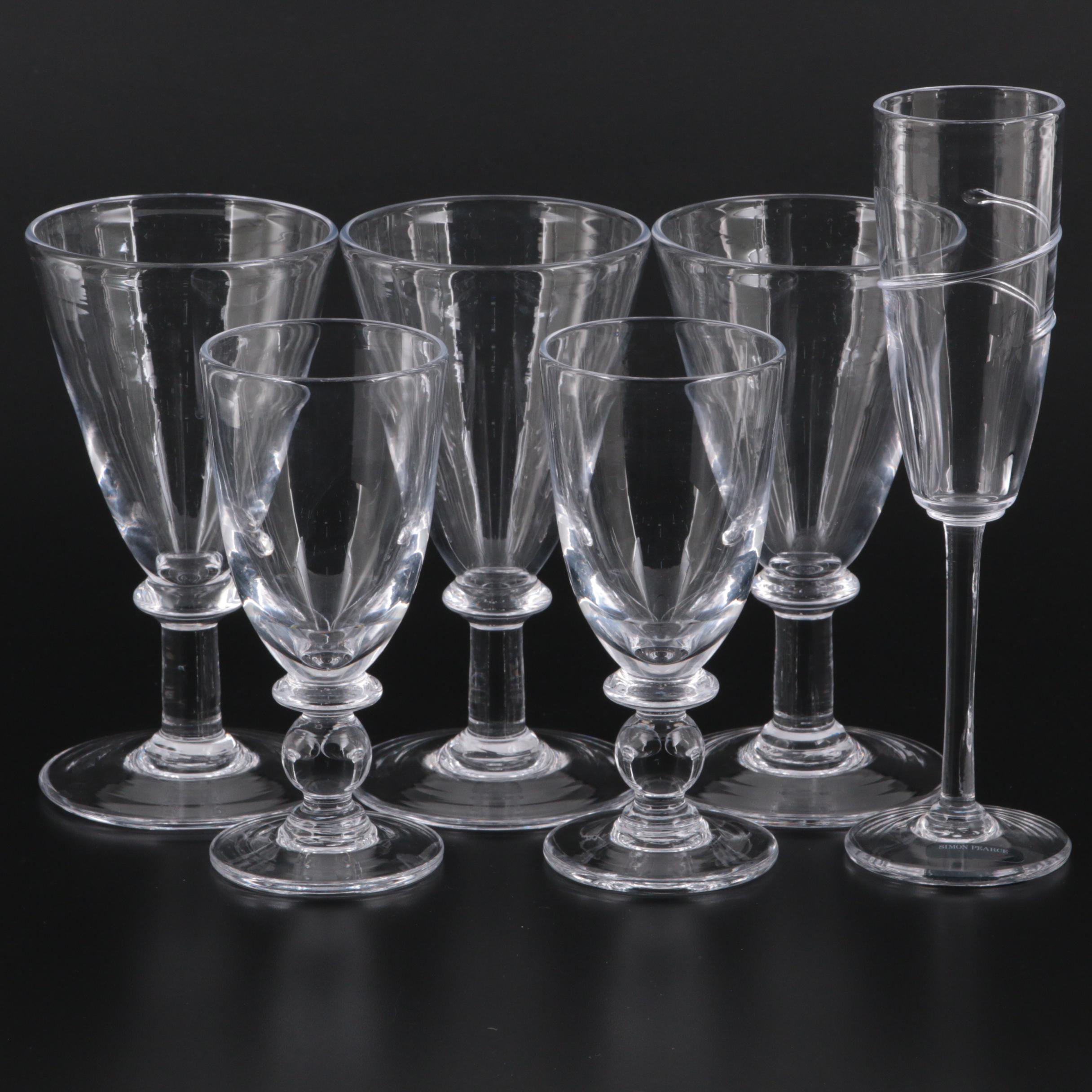 Simon Pearce "Wellesley", "Hartland", and "Cavendish" Glass Stemware