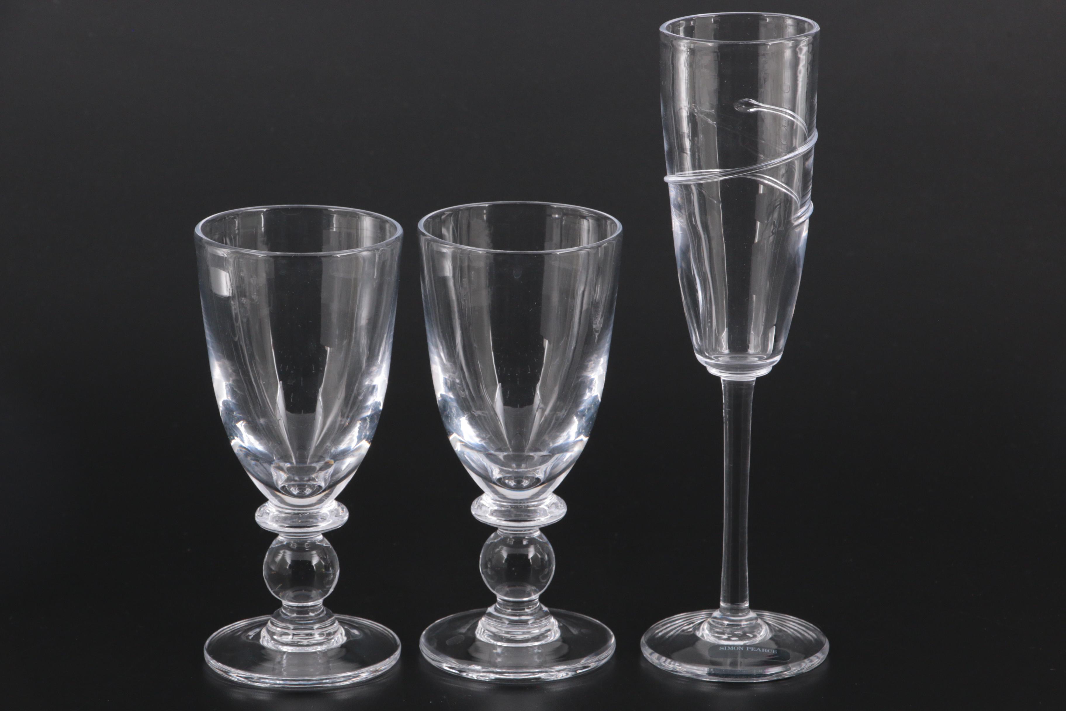 Simon Pearce "Wellesley", "Hartland", and "Cavendish" Glass Stemware