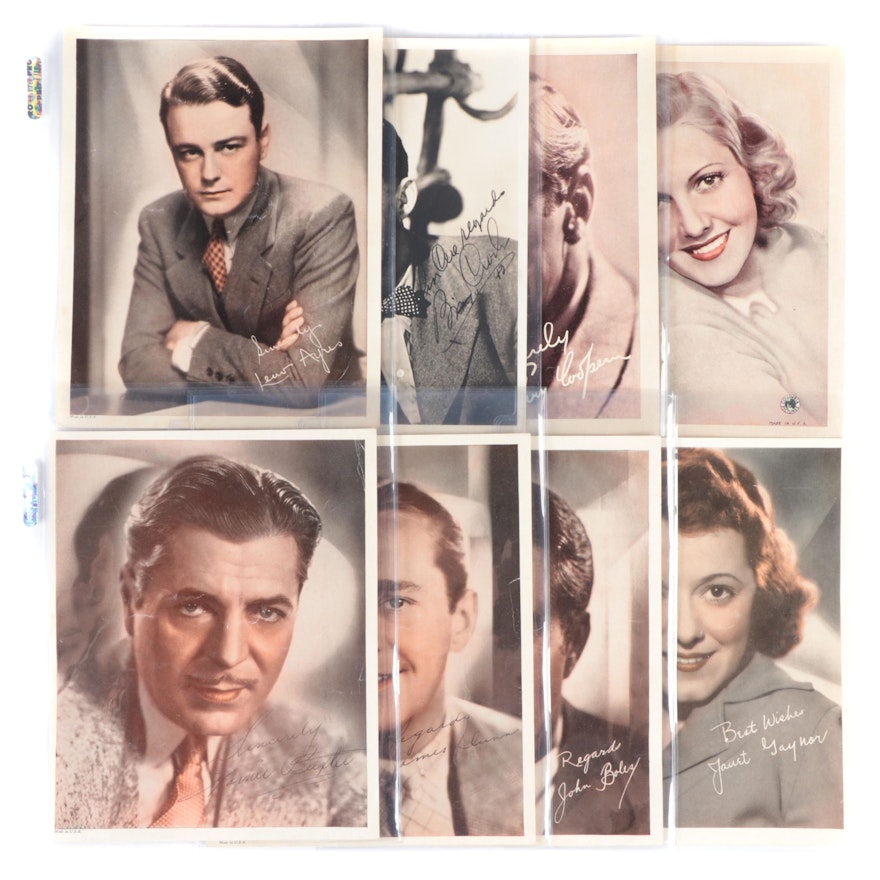 Crosby, Gaynor, Cooper, and Other Film Stars Publicity Photo Prints, Vintage