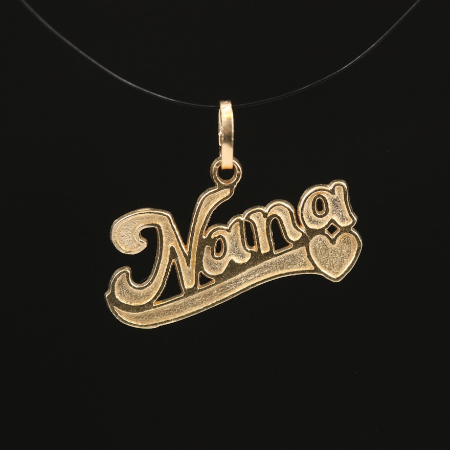 14K Gold "Nana" Pendant