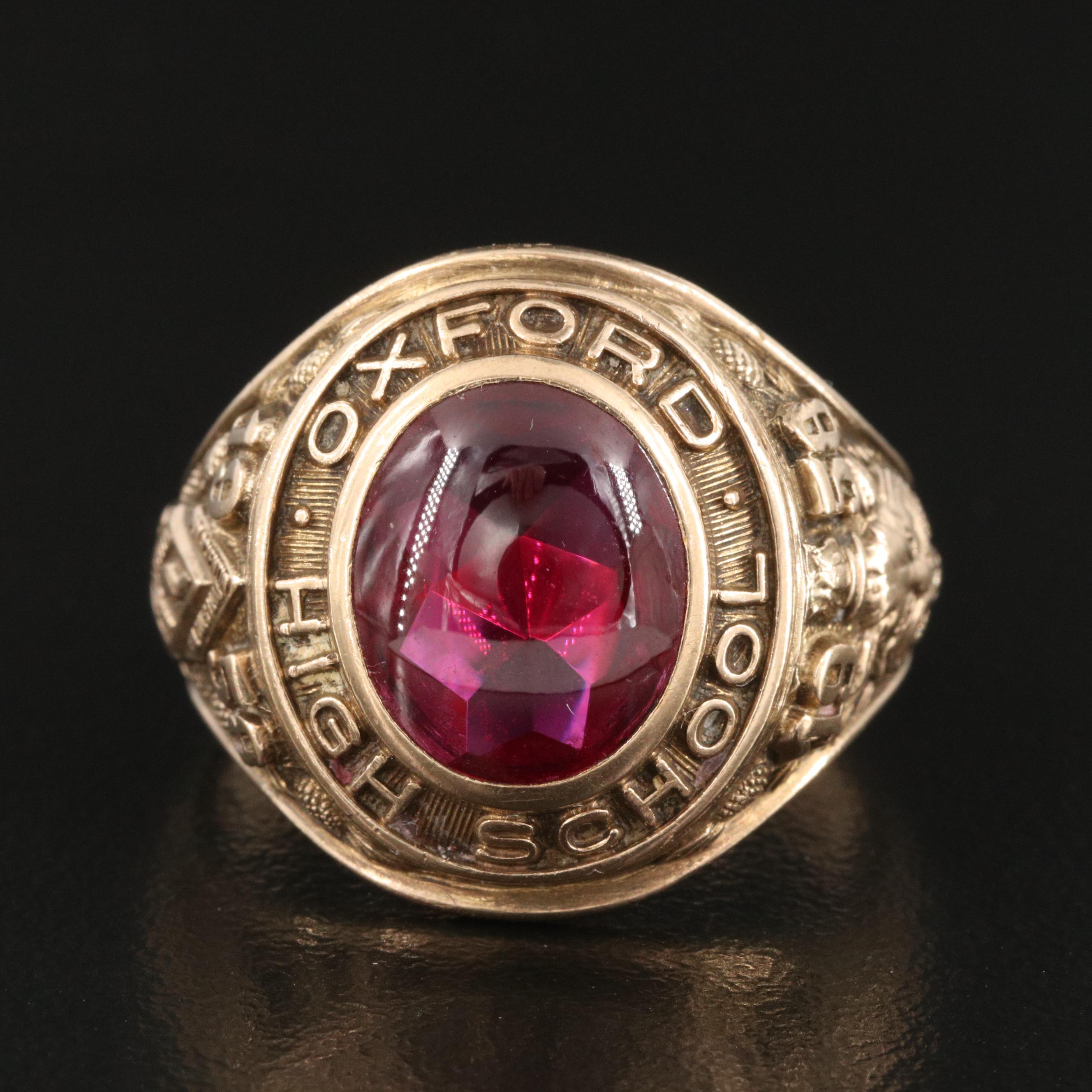 10K Ruby Oxford High School Class Ring