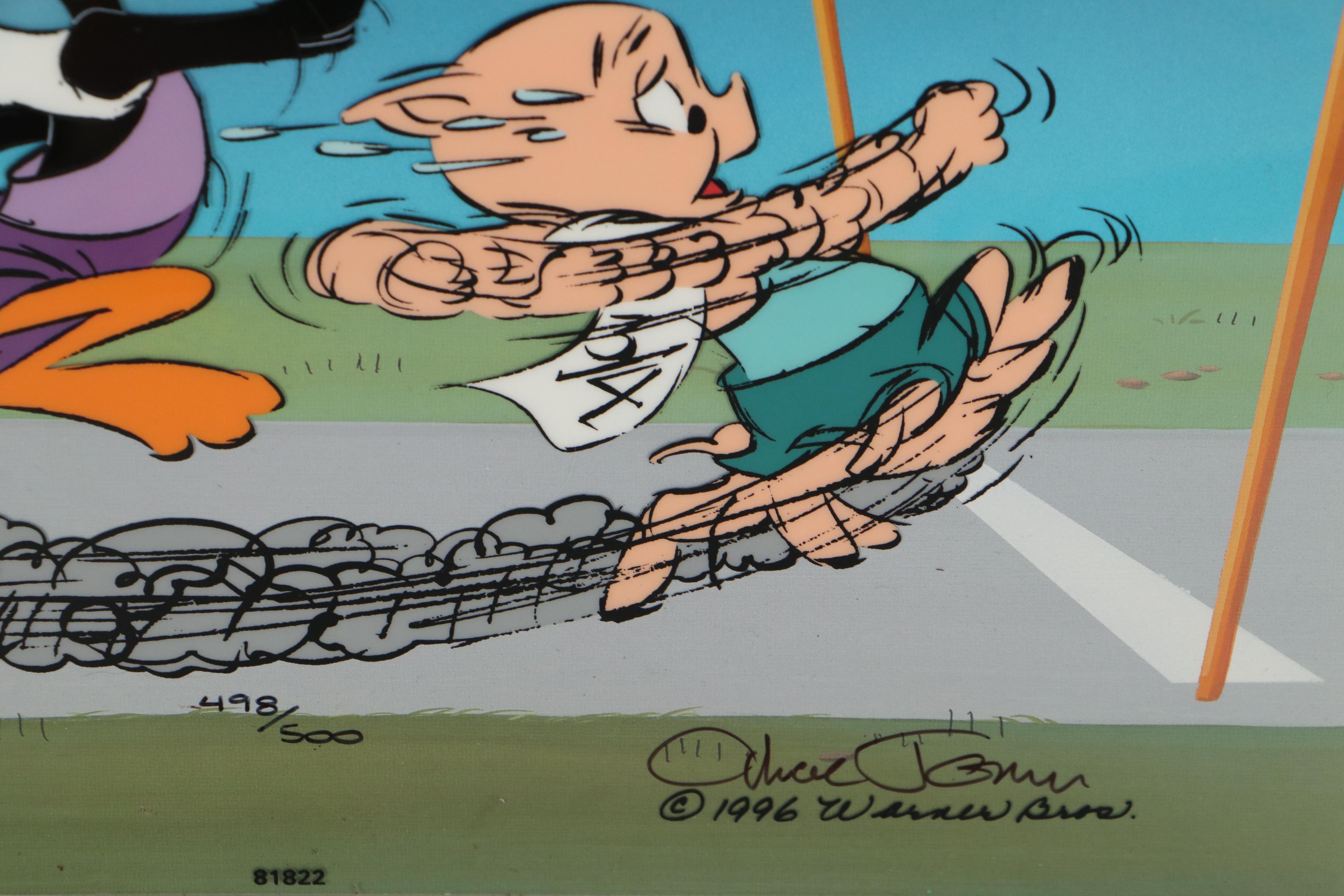 Chuck Jones Hand-Colored Animation Cel "Sausage Factory," 1996