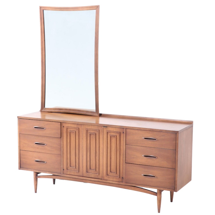 Broyhill Premier "Sculptra" Mid Century Modern Mirrored Dresser